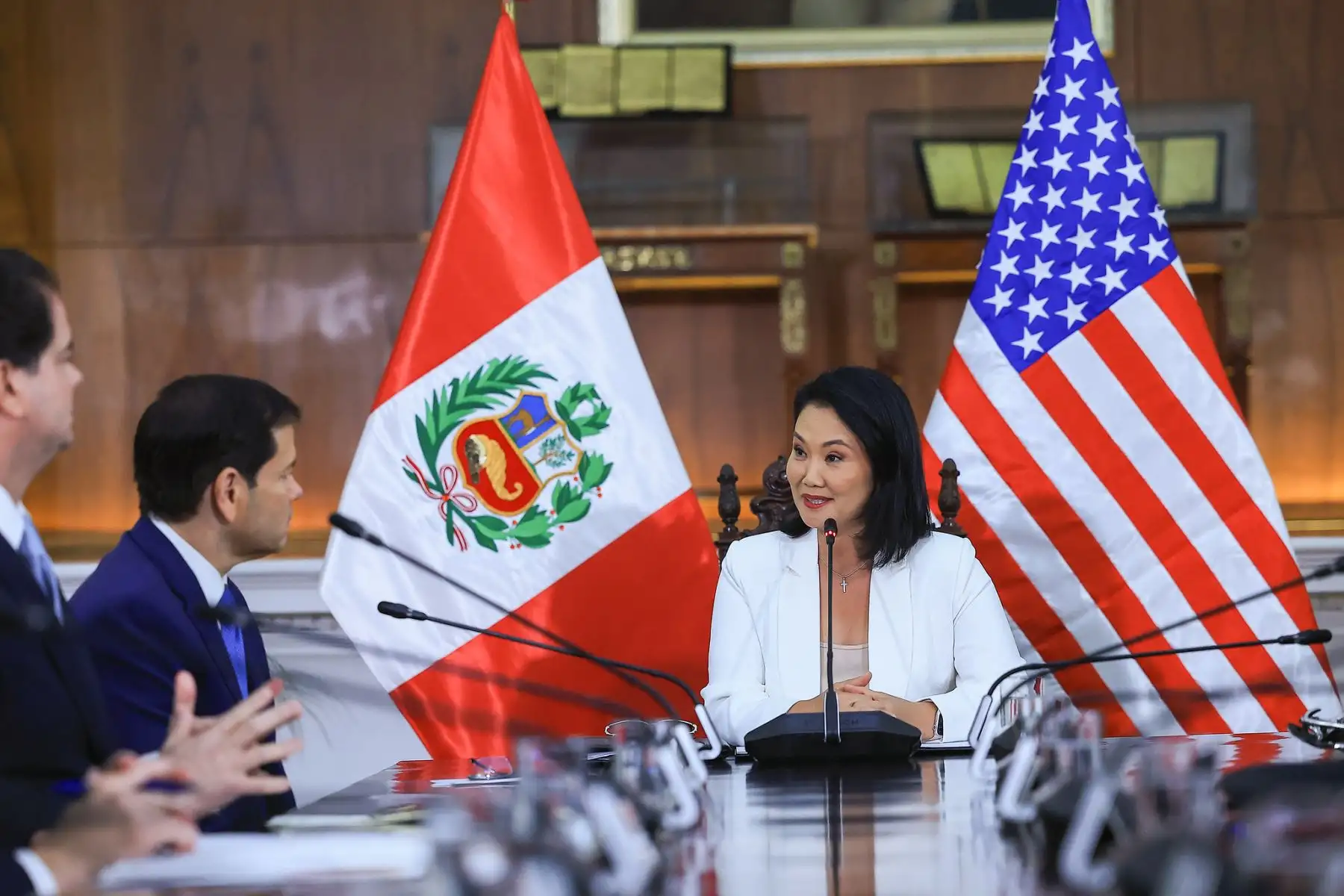 Presidenta Keiko Fujimori recibió a secretario de Estado de los Estados Unidos, Marco Rubio, en Palacio de Gobierno. Foto: ANDINA/Prensa Presidencia