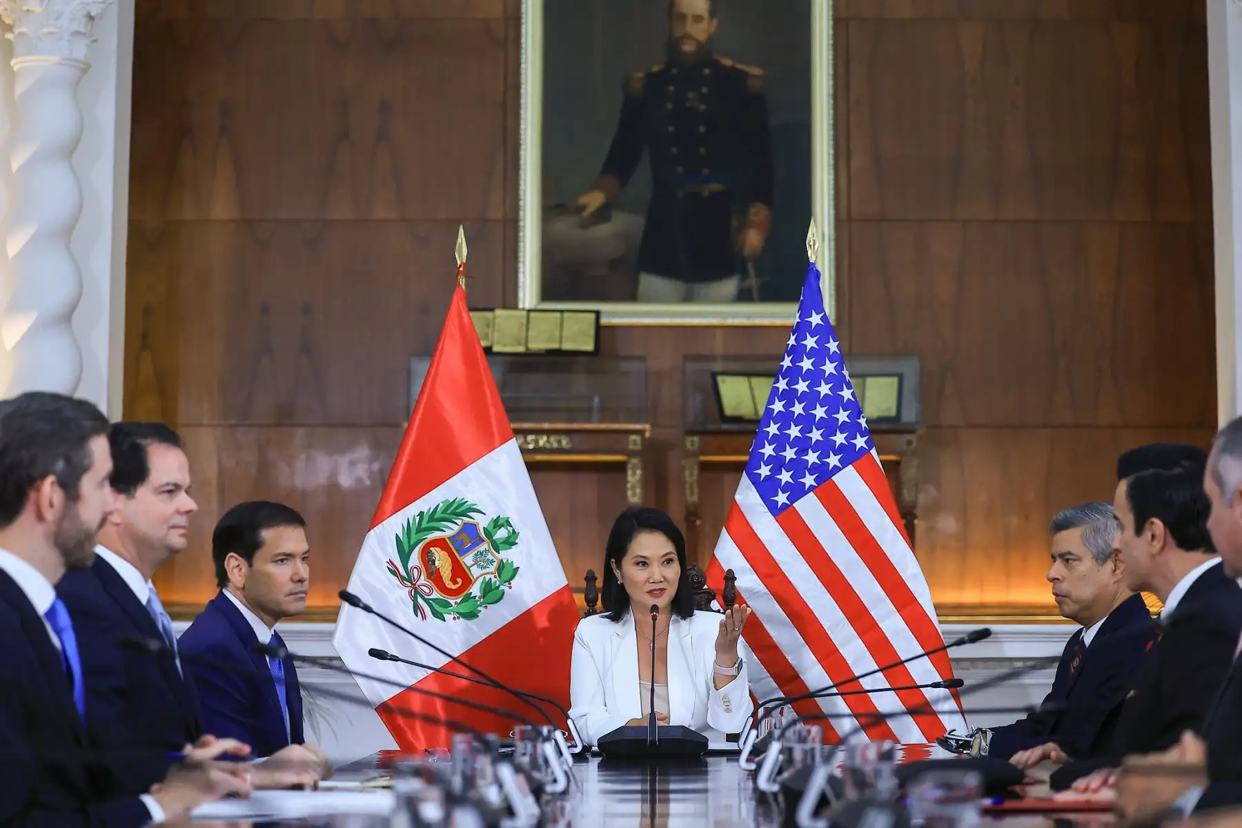 Presidenta Keiko Fujimori recibió a secretario de Estado de los Estados Unidos, Marco Rubio, en Palacio de Gobierno. Foto: ANDINA/Prensa Presidencia