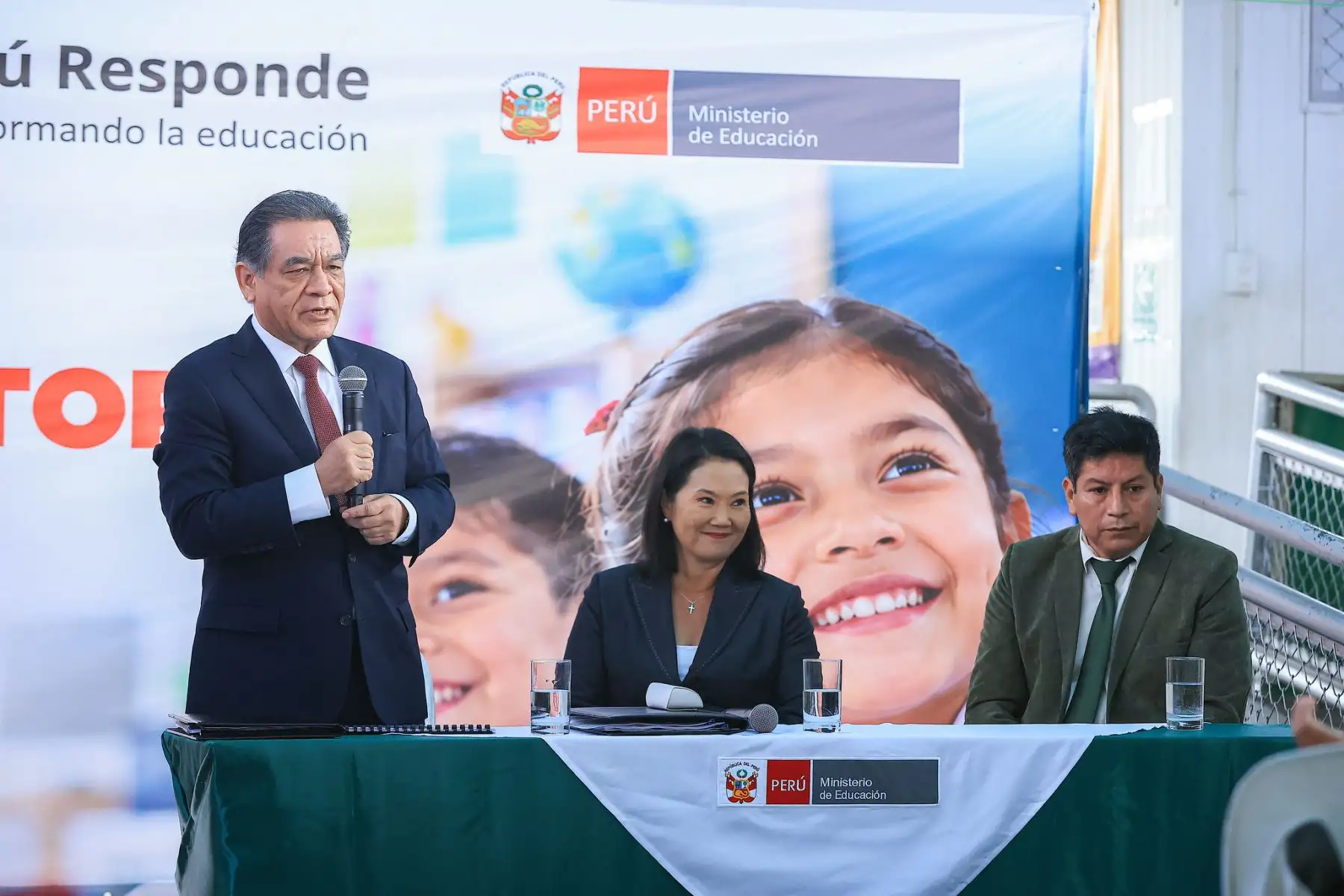 La presidenta de la república, Keiko Fujimori, presenta el Plan Nacional de Educación 2026-2031. Foto: ANDINA/Prensa Presidencia