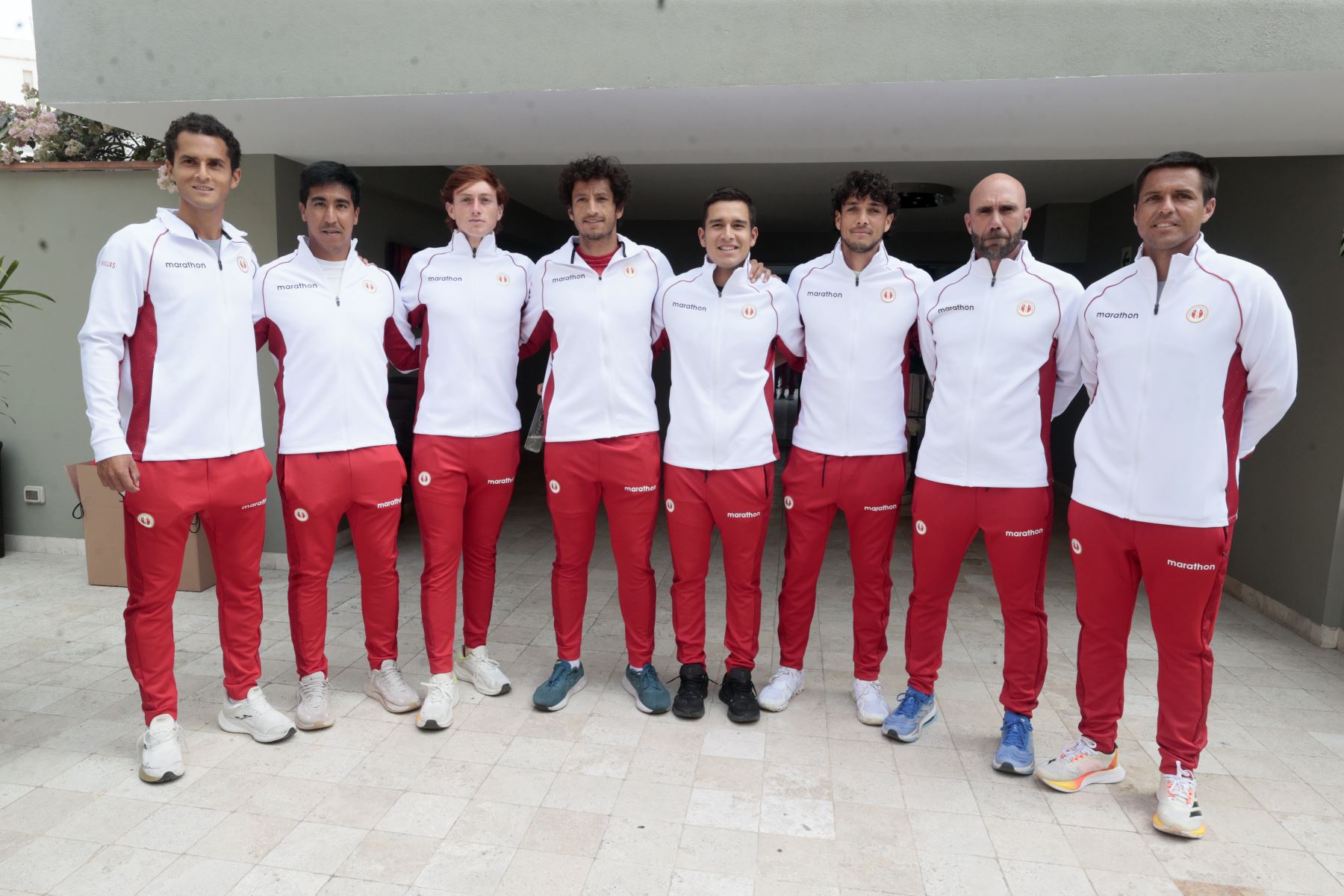 El Team Perú quedó listo para enfrentar a Paraguay por el Grupo Mundial I de la Copa Davis, con Ignacio Buse y Juan Pablo Varillas entre sus principales figuras. El capitán Luis Horna presentó al equipo nacional, que buscará avanzar en la serie que se disputará en el Jockey Club. Foto: ANDINA/Vidal Tarqui.