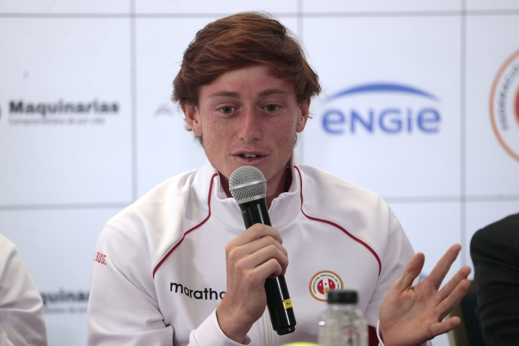 Ignacio Buse integra el equipo peruano presentado por el capitán Luis Horna para afrontar la serie ante Paraguay por el Grupo Mundial I de la Copa Davis. Foto: ANDINA/Vidal Tarqui.