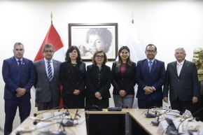 La presidenta del Poder Judicial, Janet Tello, participó en la sesión ordinaria n.° 69 de la Comisión Multisectorial de Alto Nivel celebrada en la sede del MIMP. Foto: PJ