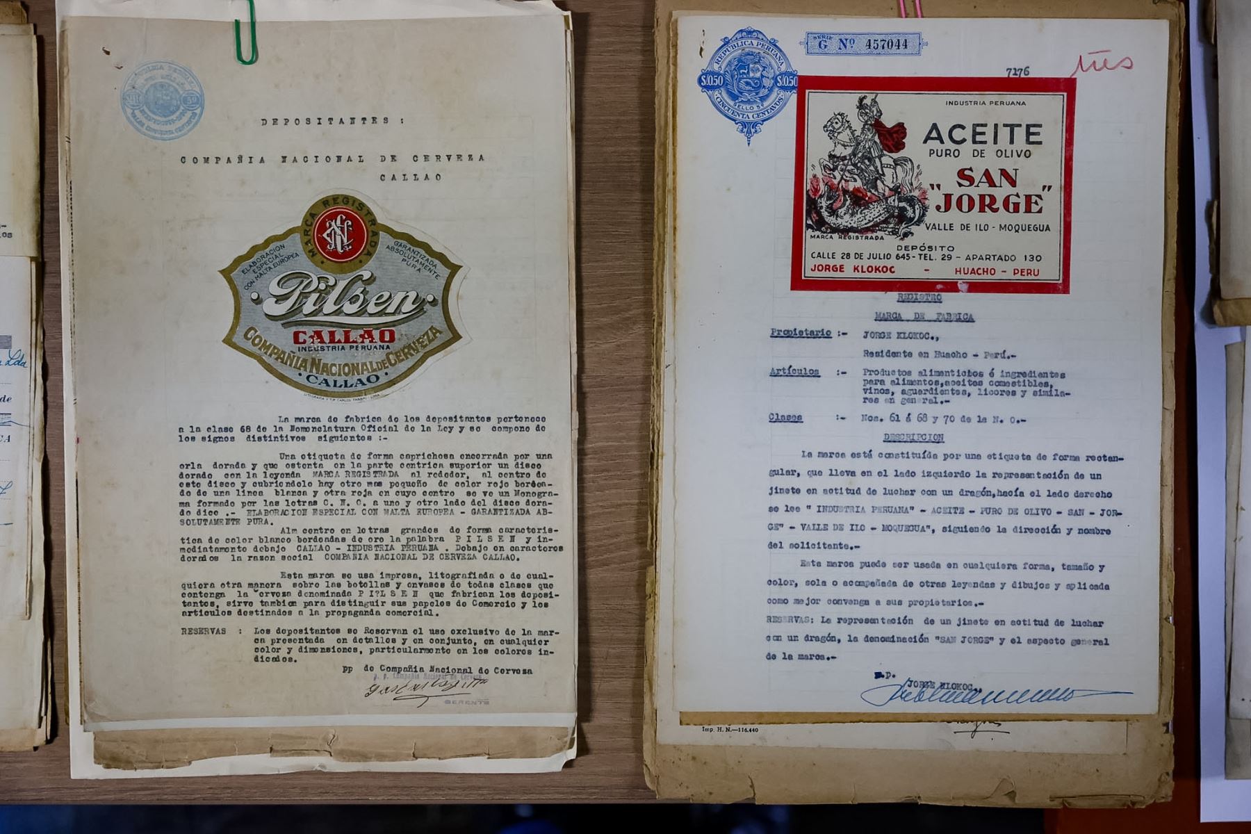 El repositorio del AGN cuenta con más de 22,600 registros relativos a patentes y marcas, transferidos a la institución entre 1973 y 1974. Foto: ANDINA/Luis Iparraguirre.