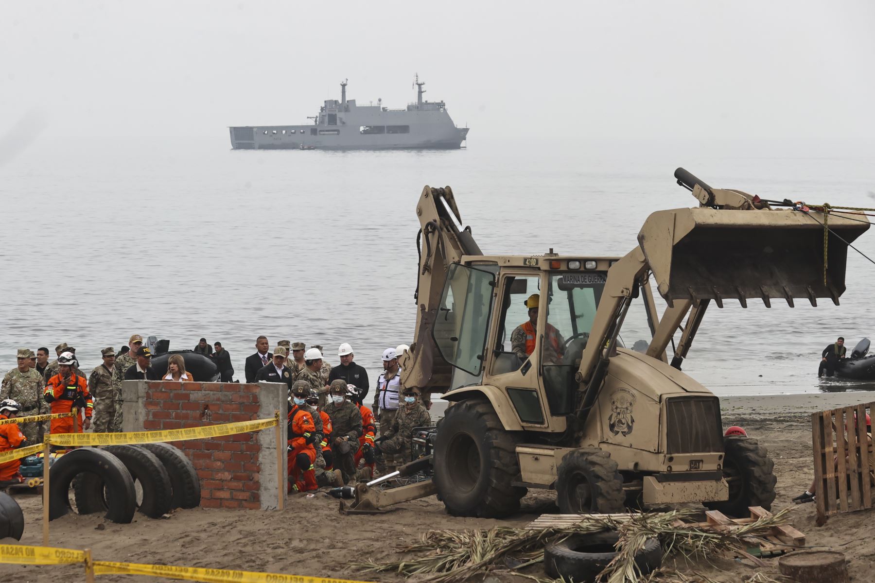 La Marina de Guerra del Perú demuestra sus capacidades de respuesta y asistencia humanitaria durante el ejercicio multinacional UNITAS 2026, junto a fuerzas navales de países invitados.  Foto: ANDINA/ Juan Carlos Guzmán
