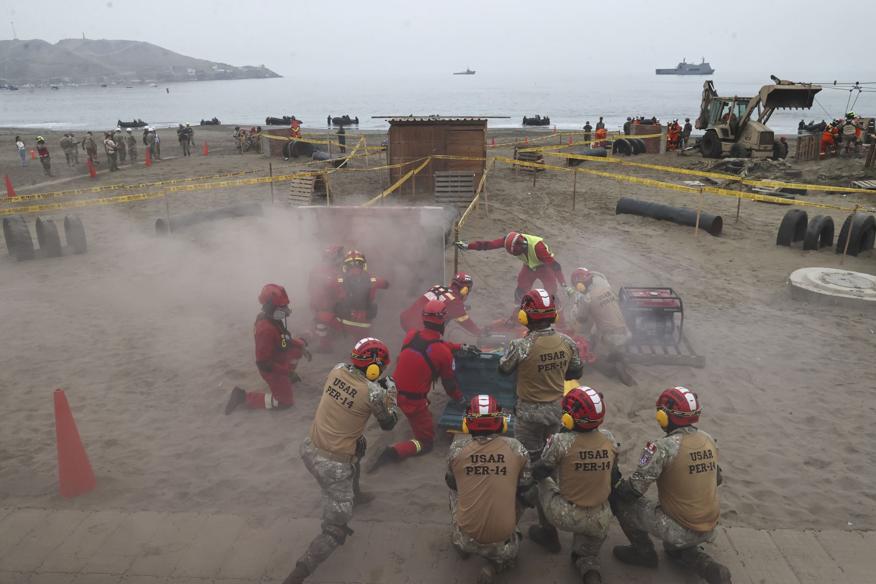 La Marina de Guerra del Perú demuestra sus capacidades de respuesta y asistencia humanitaria durante el ejercicio multinacional UNITAS 2026, junto a fuerzas navales de países invitados.  Foto: ANDINA/ Juan Carlos Guzmán