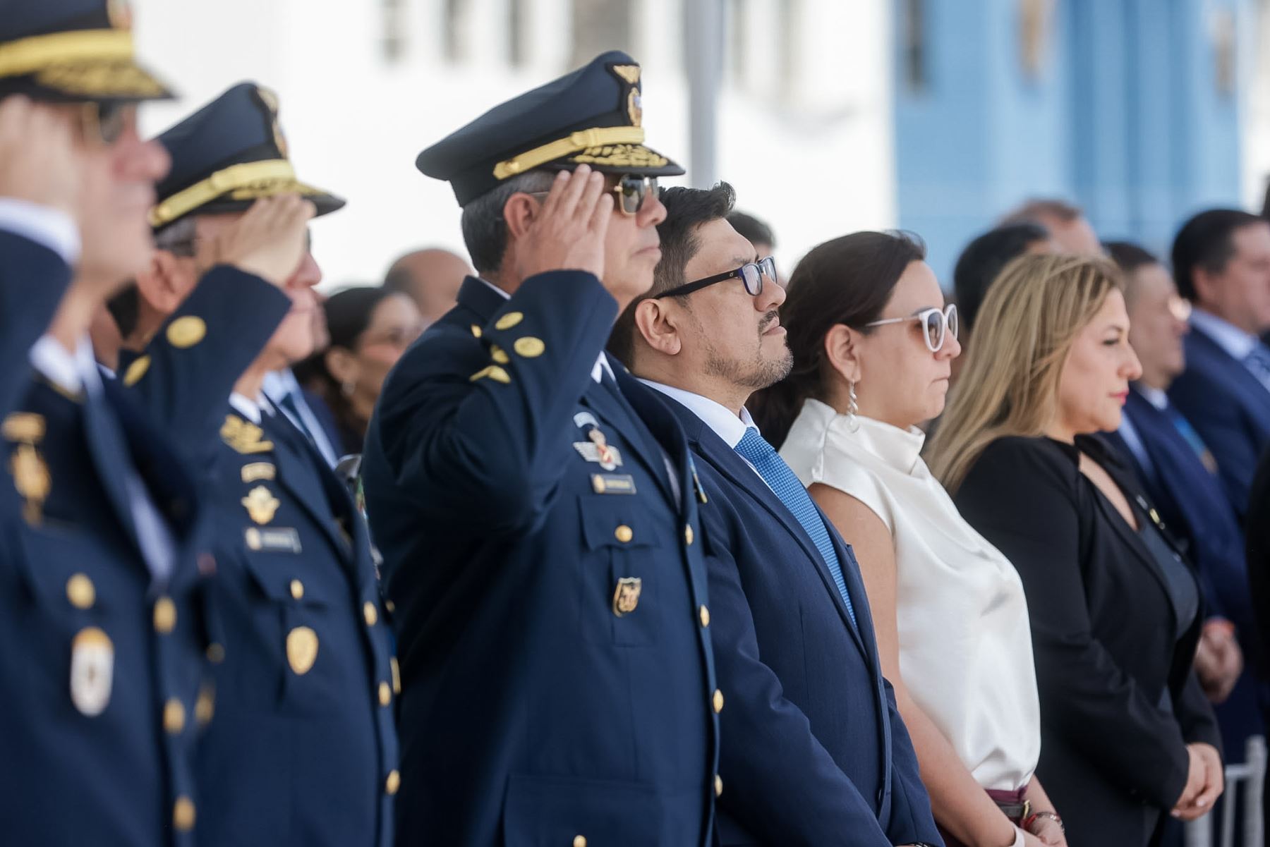 Representantes del sector transportes y de la aviación participaron en el homenaje a Jorge Chávez Dartnell, realizado al cumplirse 116 años de su hazaña aérea. Foto: ANDINA/Luis Iparraguirre.