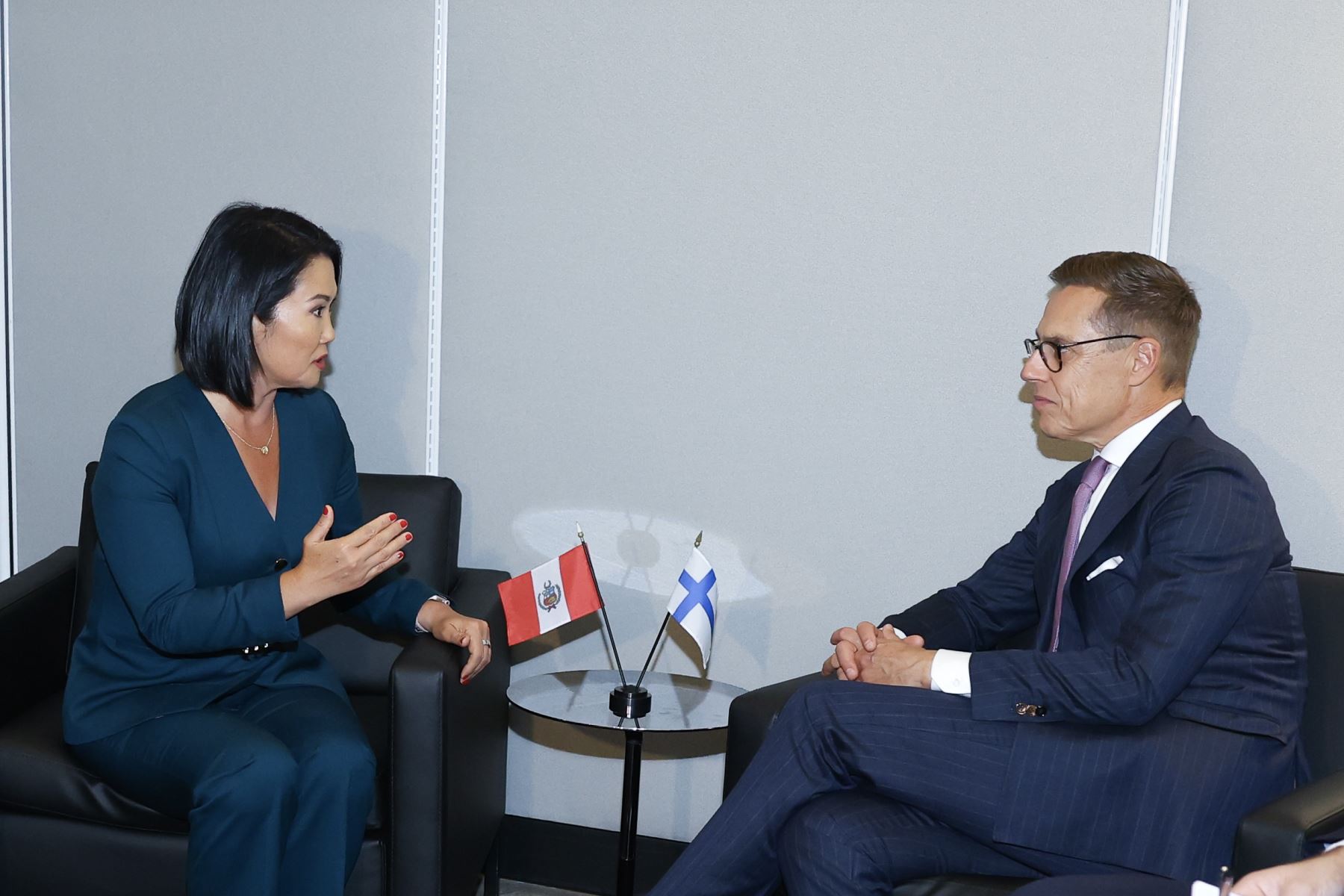 La presidenta de la república, Keiko Fujimori, sostuvo una reunión con su homólogo de Finlandia, Alexander Stubb Foto: ANDINA/Prensa Presidencia