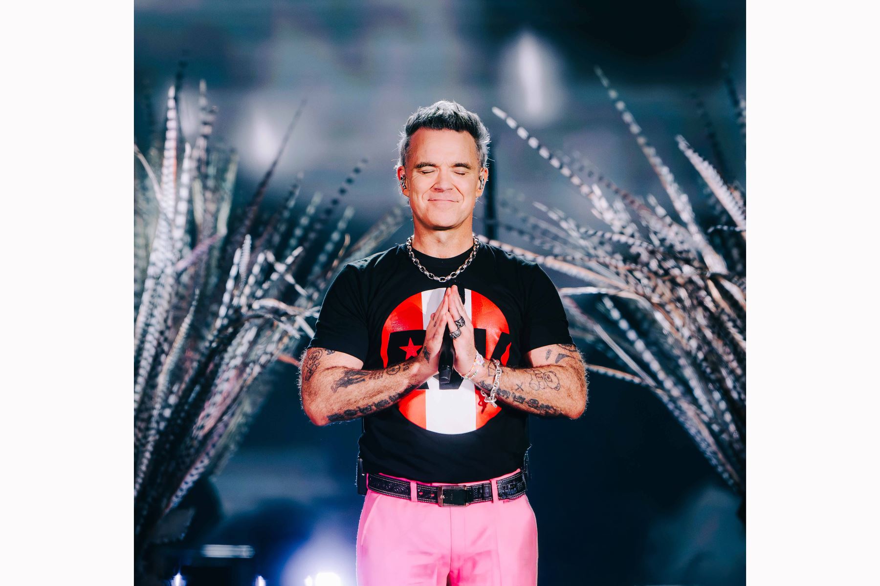 Robbie Williams ofreció su primer concierto en Lima . Hoy se vivirá su segundo y último show en el país para continuar con su gira mundial.Crédito: Raúl Umeres