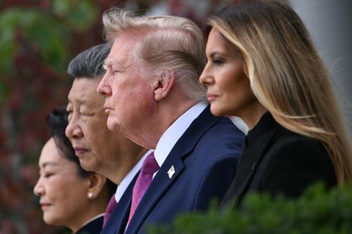 Donald Trump recibe al presidente chino Xi Jinping en Washington