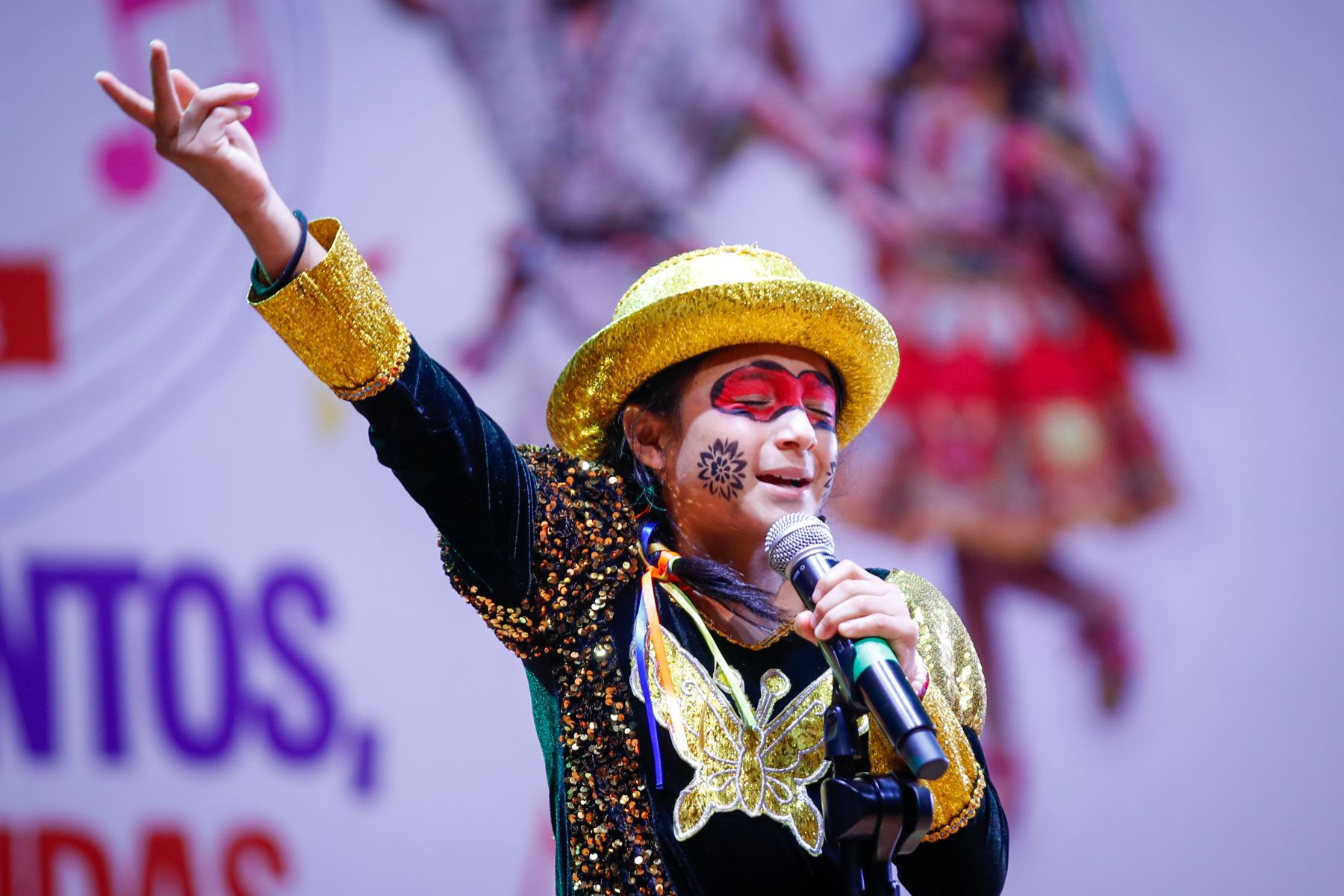 Niños y adolescentes de 54 Centros de Acogida Residencial llegaron a la gran final nacional del XVII Concierto “Expresando Talentos, Transformando Vidas”, en una jornada de canto, danza y diversidad cultural.Foto: ANDINA/Ricardo Cuba