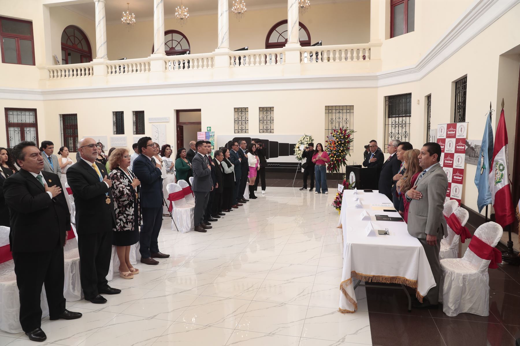 El sábado 26 de setiembre de 2026 se realizó una ceremonia conmemorativa por el Día del Periodista en el Museo de Historia y Arte del Callao, organizada por el Colegio de Periodistas del Perú - Consejo Departamental del Callao. El evento reunió a periodistas, autoridades y representantes de diversas instituciones del Callao. Foto: ANDINA/Daniel Bracamonte