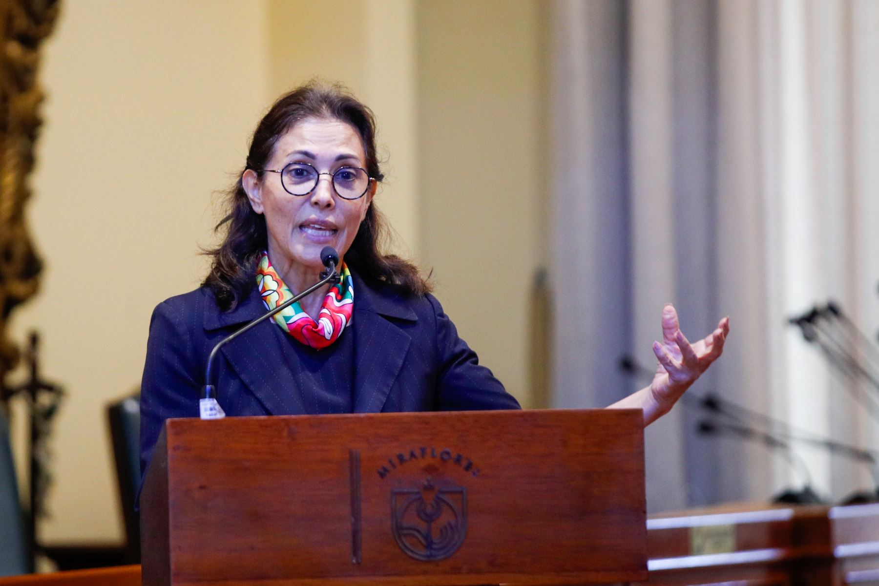 Liliana Trelles, Directora Adjunta de la Academia Diplomática del Perú “Javier Pérez de Cuéllar” Homenaje por el “LXVI Aniversario del fallecimiento del ex-Canciller Raúl Porras Barrenechea” Foto: ANDINA/Ricardo Cuba