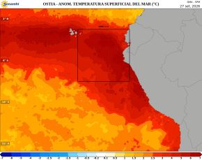La temperatura en el mar peruano sigue alcanzó valores récord. Este es uno de los factores que influyen en el adelanto de la temporada de lluvias en la costa norte.