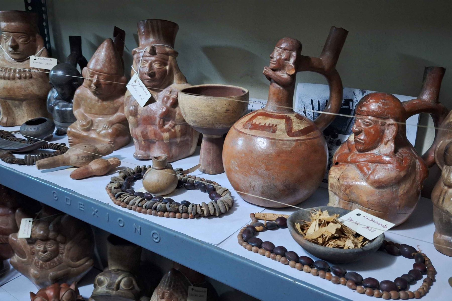 Durante los 24 meses de ejecución del proyecto se intervendrán 2,500 piezas arqueológicas y parte del acervo documental que conserva el museo de la Universidad Nacional de Trujillo. Foto: ANDINA/Luis Puell.