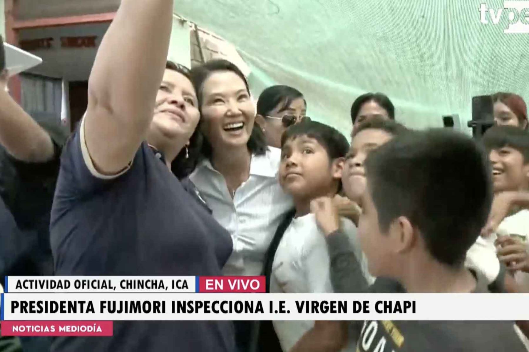 Presidenta Keiko Fujimori visita Institución Educativa Virgen de Chapi en Chincha