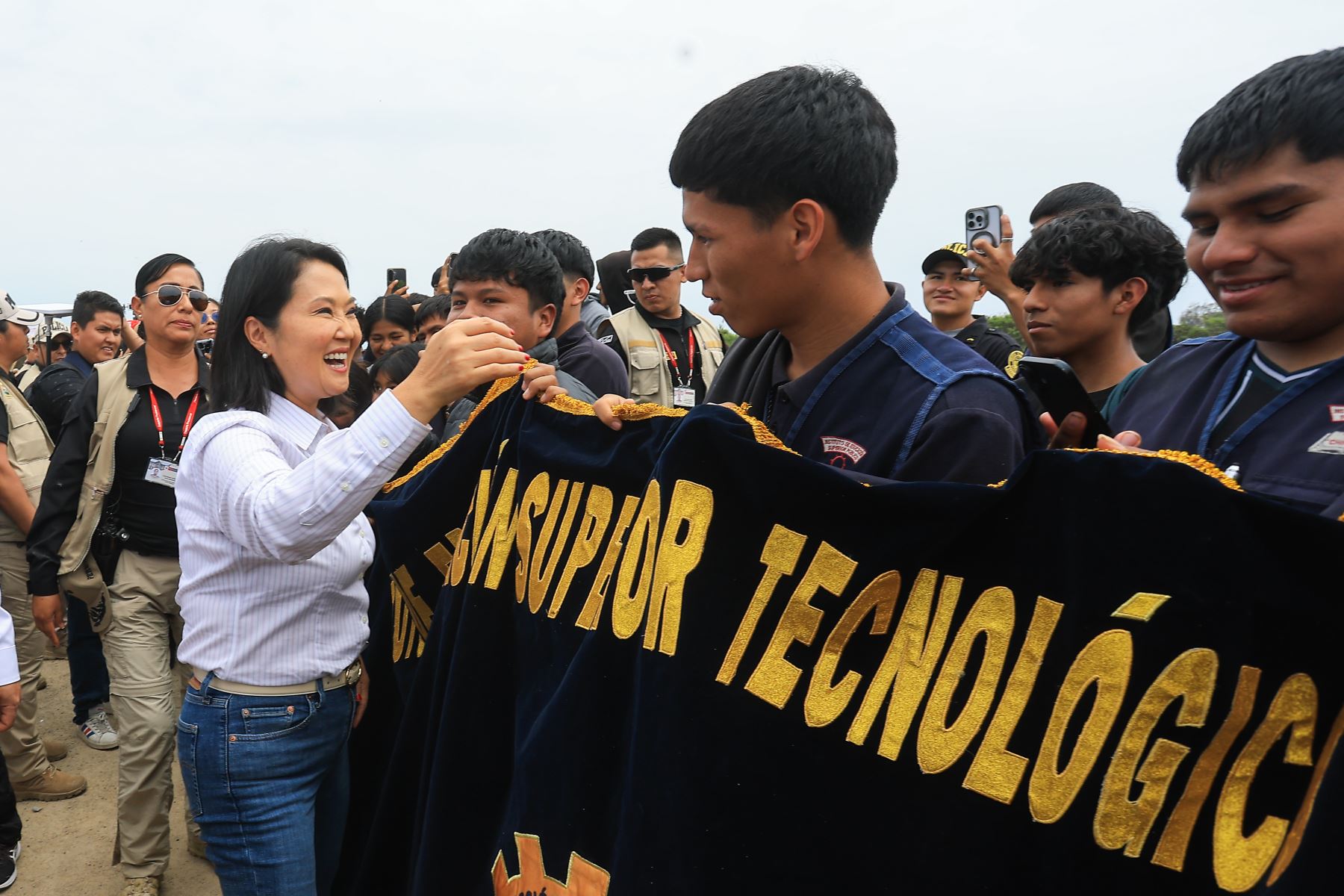 Presidenta Keiko Fujimori inaugura sistema de defensas ribereñas de los ríos Chico y Matagente, en la provincia de Chincha, región Ica Foto: ANDINA/Prensa Presidencia