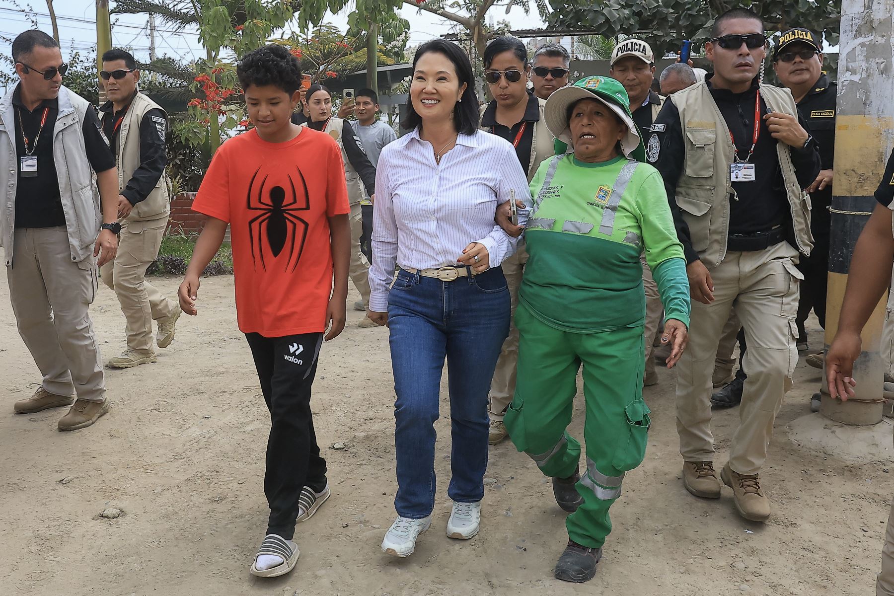 Presidenta Keiko Fujimori inaugura sistema de defensas ribereñas de los ríos Chico y Matagente, en la provincia de Chincha, región Ica Foto: ANDINA/Prensa Presidencia
