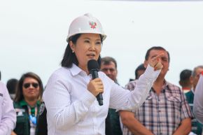 Presidenta Keiko Fujimori inaugura sistema de defensas ribereñas de los ríos Chico y Matagente, en la provincia de Chincha, región Ica Foto: ANDINA/Prensa Presidencia
