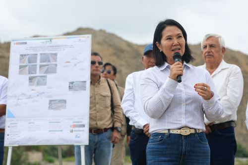 La presidenta Fujimori inauguró el proyecto “Instalación – Implementación de medidas de prevención para el control de desbordes e inundaciones del río Cañete”