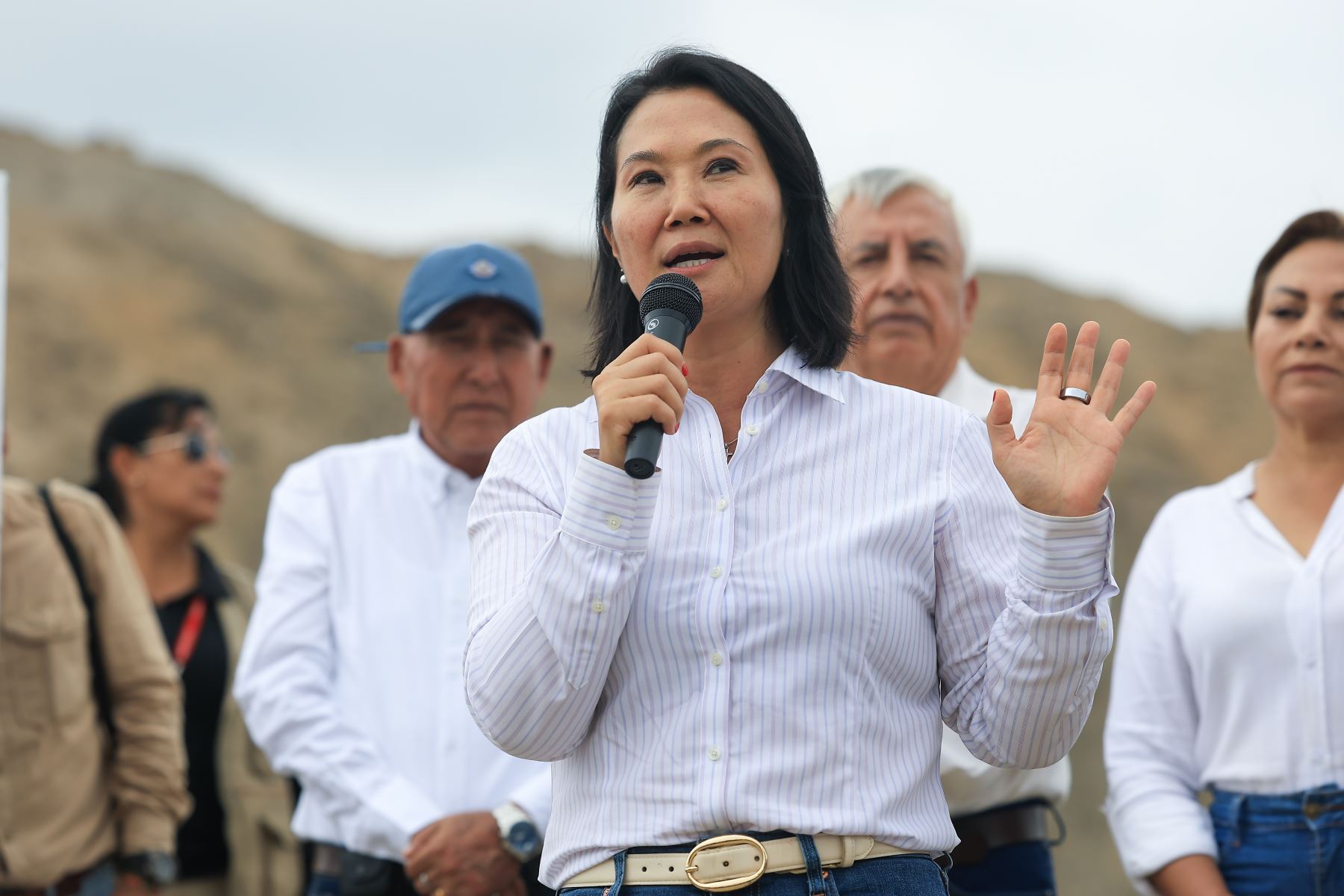 La presidenta Fujimori inauguró el proyecto “Instalación – Implementación de medidas de prevención para el control de desbordes e inundaciones del río Cañete”
 Foto: ANDINA/Prensa Presidencia