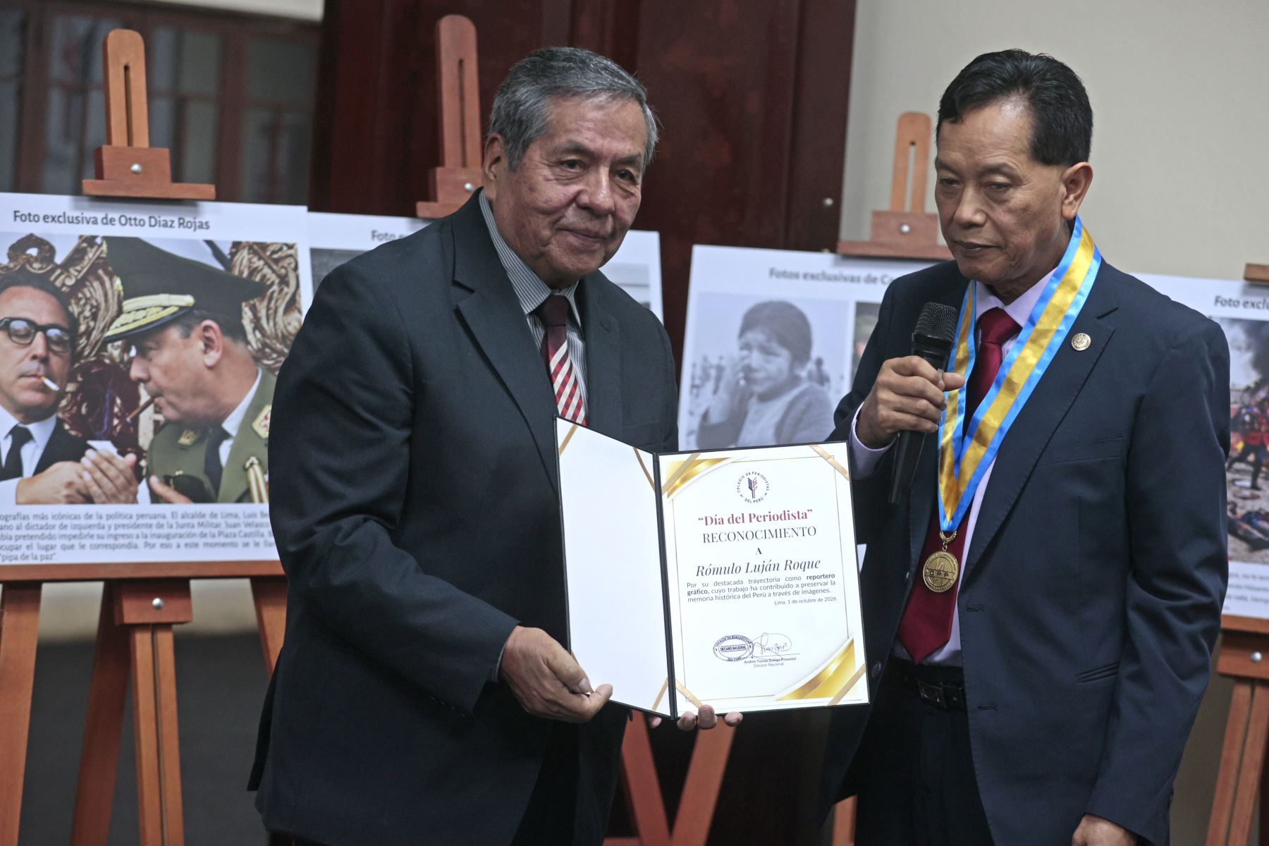 El Colegio de Periodistas del Perú realizó la ceremonia por el Día del Periodista y su 46.° aniversario institucional, encuentro en el que reafirmó su compromiso con la libertad de prensa, la ética profesional y el servicio a la sociedad. La actividad se desarrolló en su sede de Lince. Foto: ANDINA/Vidal Tarqui.