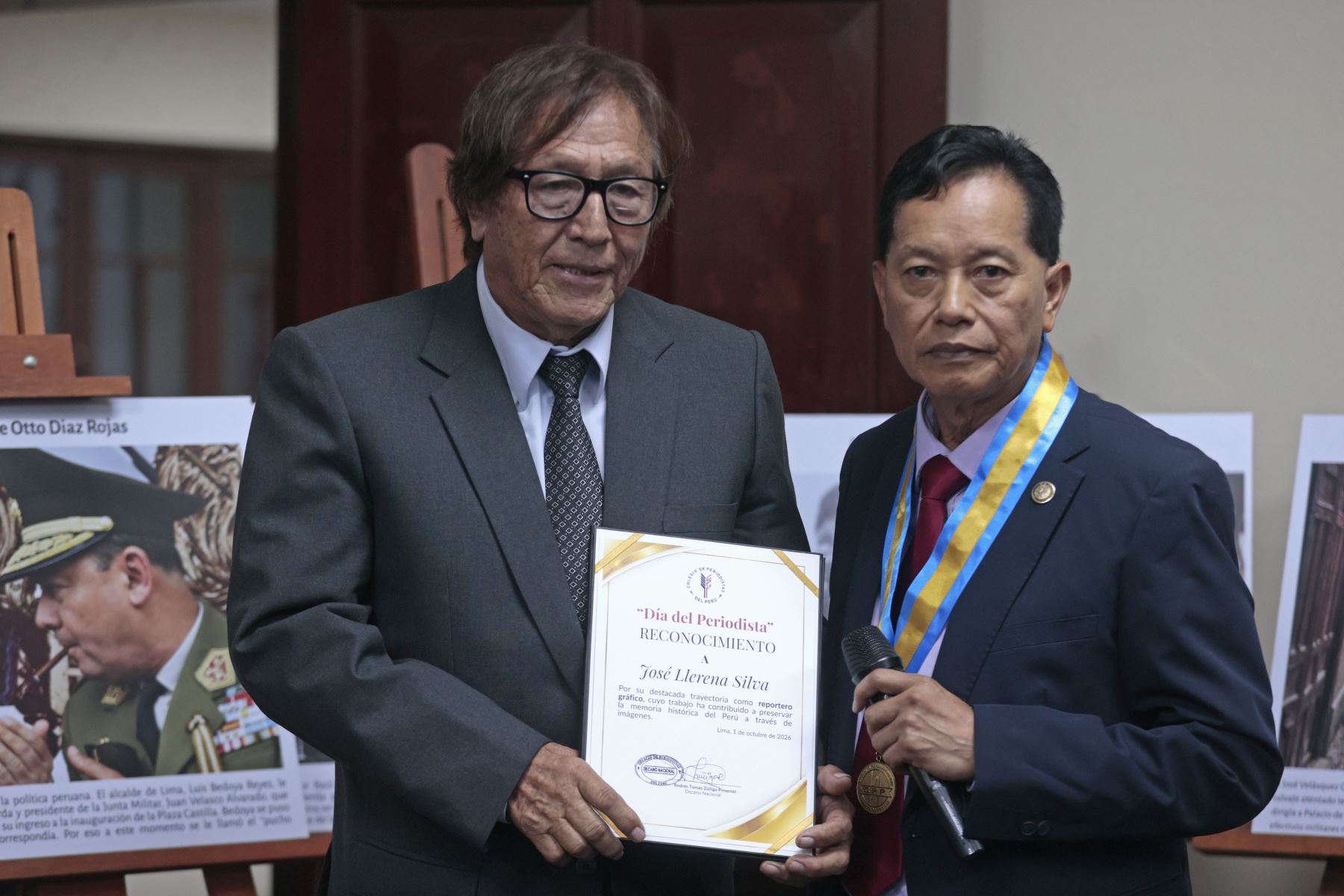 El Colegio de Periodistas del Perú realizó la ceremonia por el Día del Periodista y su 46.° aniversario institucional, encuentro en el que reafirmó su compromiso con la libertad de prensa, la ética profesional y el servicio a la sociedad. La actividad se desarrolló en su sede de Lince. Foto: ANDINA/Vidal Tarqui.