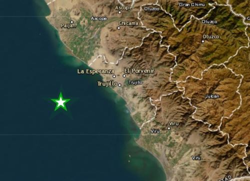 El sismo de magnitud 4.0 fue percibido de manera leve en Trujillo, informó el IGP.