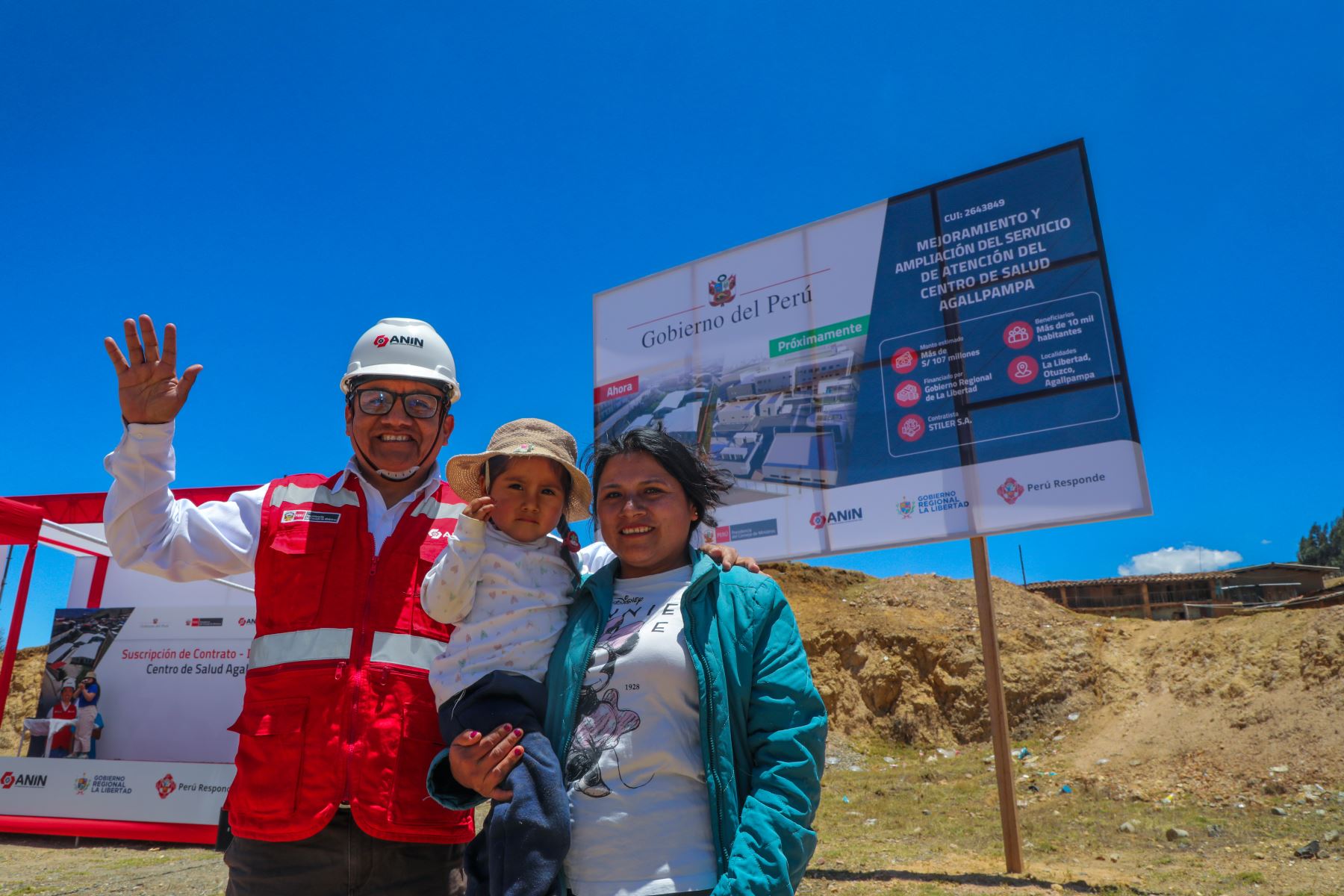 Durante la actividad se destacó la importancia del proyecto para atender una demanda histórica de la población de Agallpampa y mejorar la prestación de servicios de salud. Foto: ANDINA/Difusión.