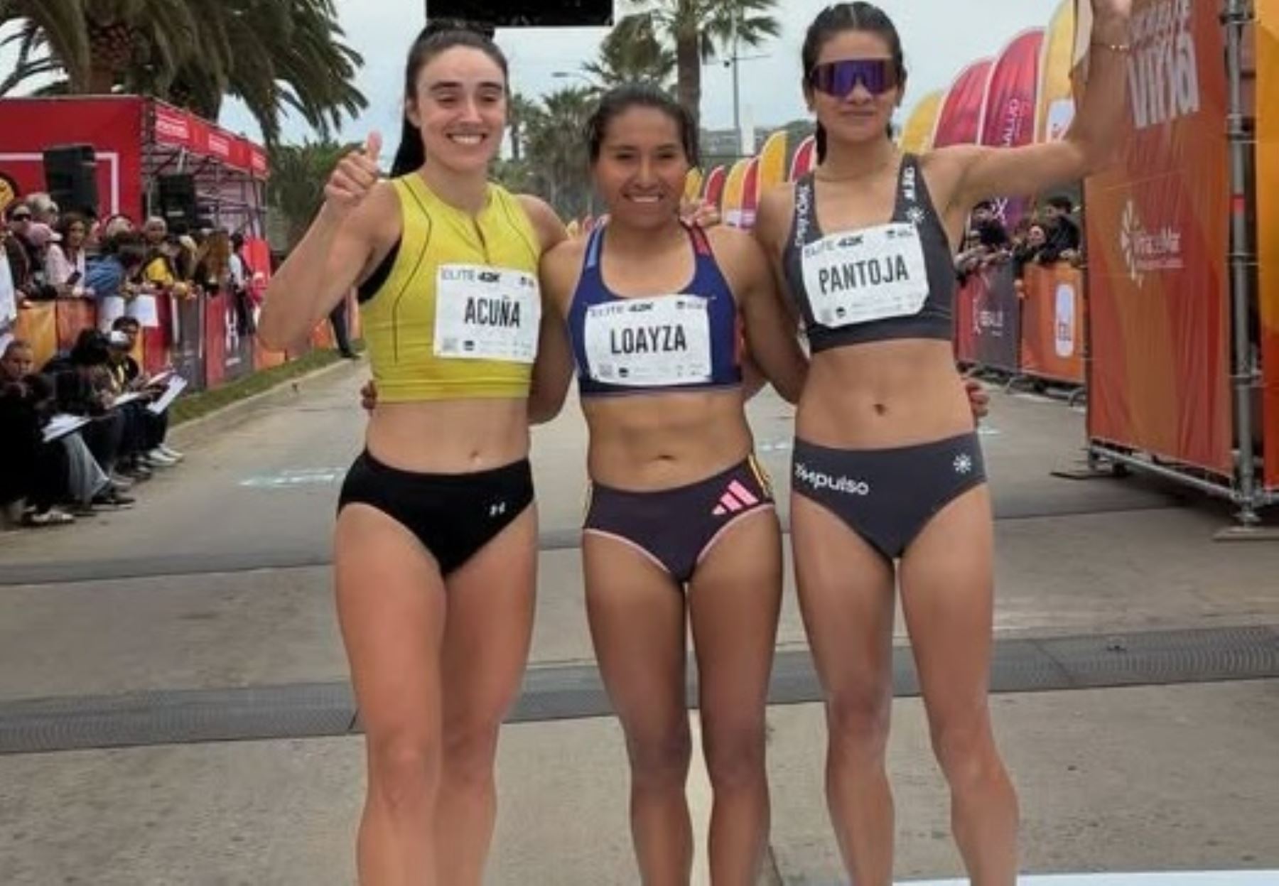 Peruanas se hicieron sentir en Chile y triunfaron en la Maratón de Viña del Mar 2026