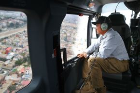 El ministro del Interior, César Astudillo Salcedo realiza patrullaje aéreo en Lima por Elecciones Regionales y Municipales 2026. Foto: ANDINA/Difusión