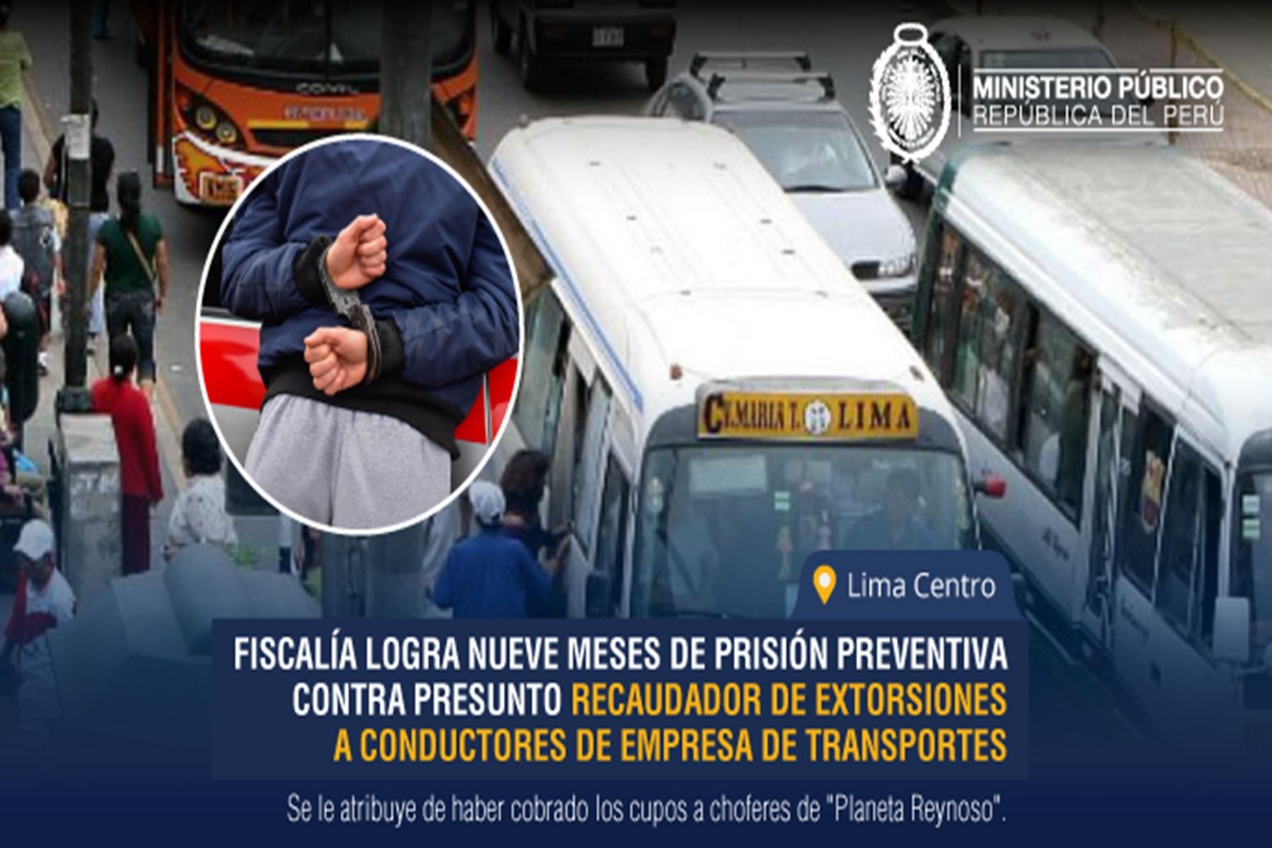 Dictan prisión preventiva contra presunto cobrador de cupos a transportistas