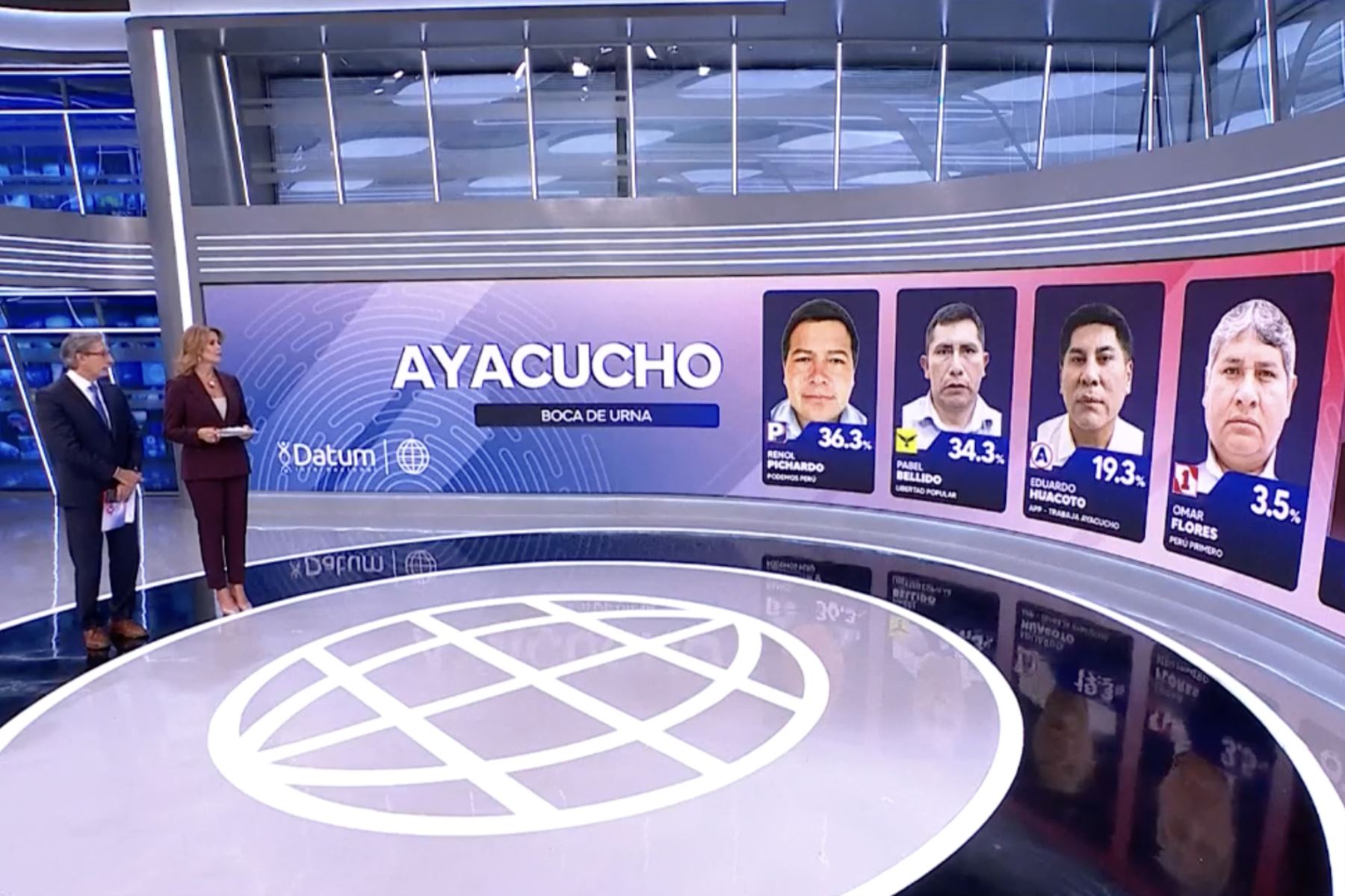 ERM 2026: Pichardo y Bellido disputarían segunda vuelta por gobernación de Ayacucho