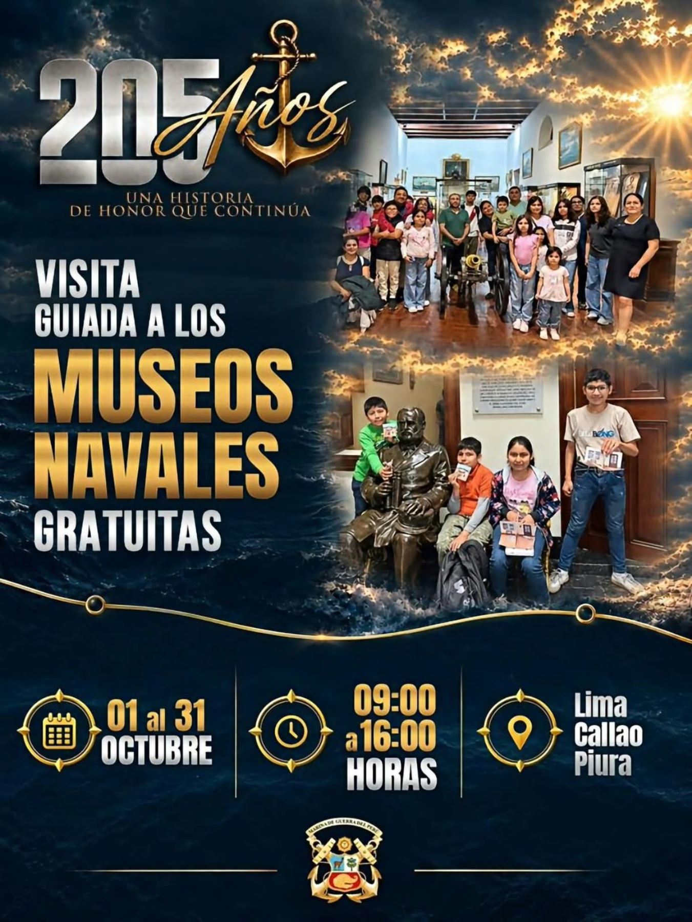 Recorre gratis los Museos Navales: conoce los horarios y visitas guiadas durante octubre