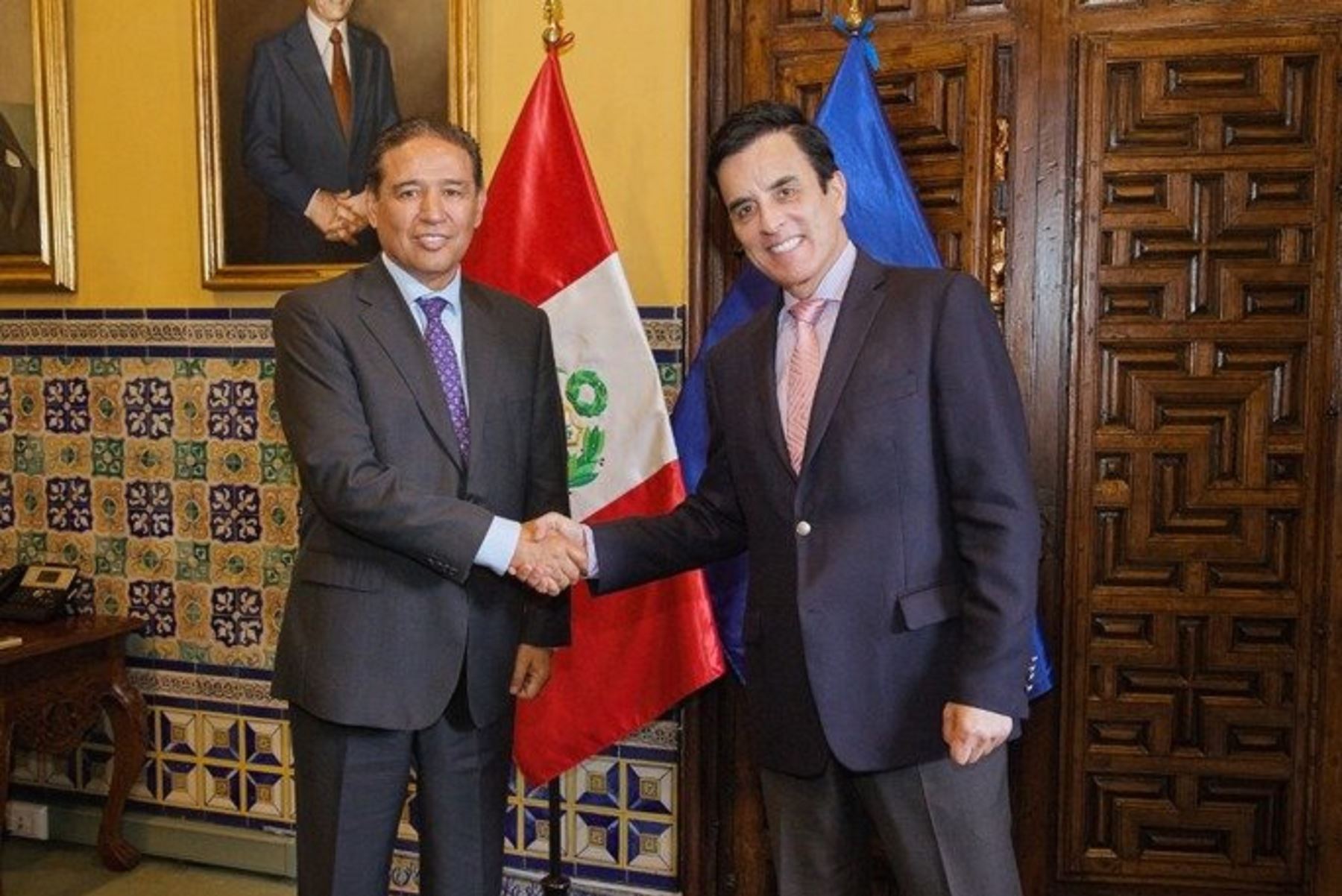 Canciller Carlos Espá recibió al jefe de Misión de Observación Electoral de la OEA