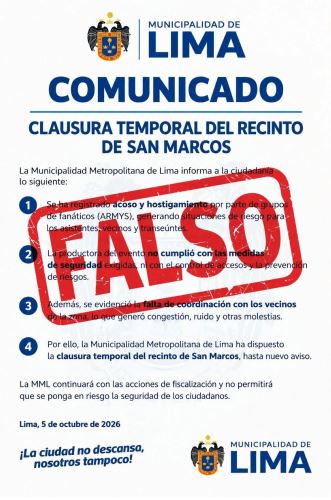 La Municipalidad Metropolitana de Lima viene realizando coordinaciones con la Policía Nacional del Perú y sus unidades especializadas en delitos informáticos,