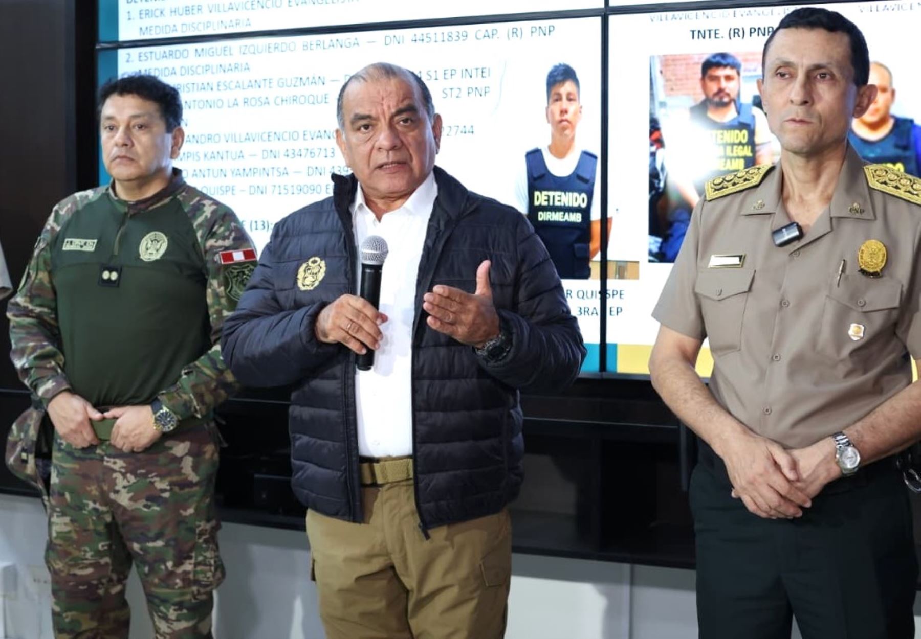El ministro del Interior, César Astudillo destacó operaciones de la PNP contra dos organizaciones vinculadas a la minería ilegal. Foto: ANDINA/Difusión.