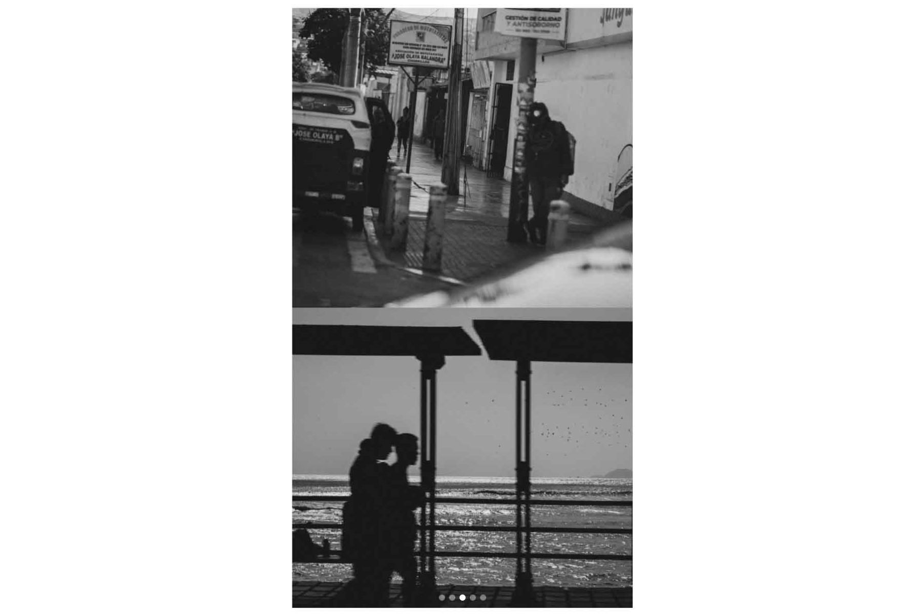 Jungkook también incluyó fotografías en blanco y negro, recurso que acentúa formas, texturas y líneas presentes en distintos espacios urbanos de Lima. Foto: ANDINA/Redes sociales de Jungkook.
