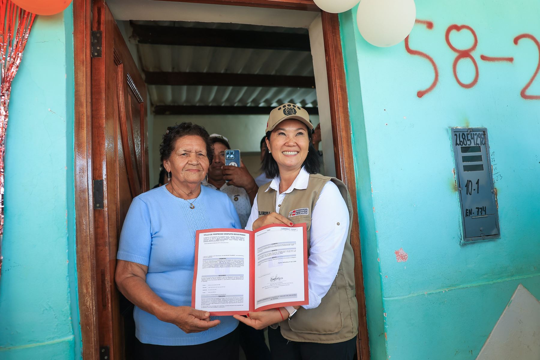 Presidente Fujimori lideró la entrega de 587 títulos de propiedad en el centro poblado Capote, región Lambayeque. Foto: ANDINA/Prensa Presidencia