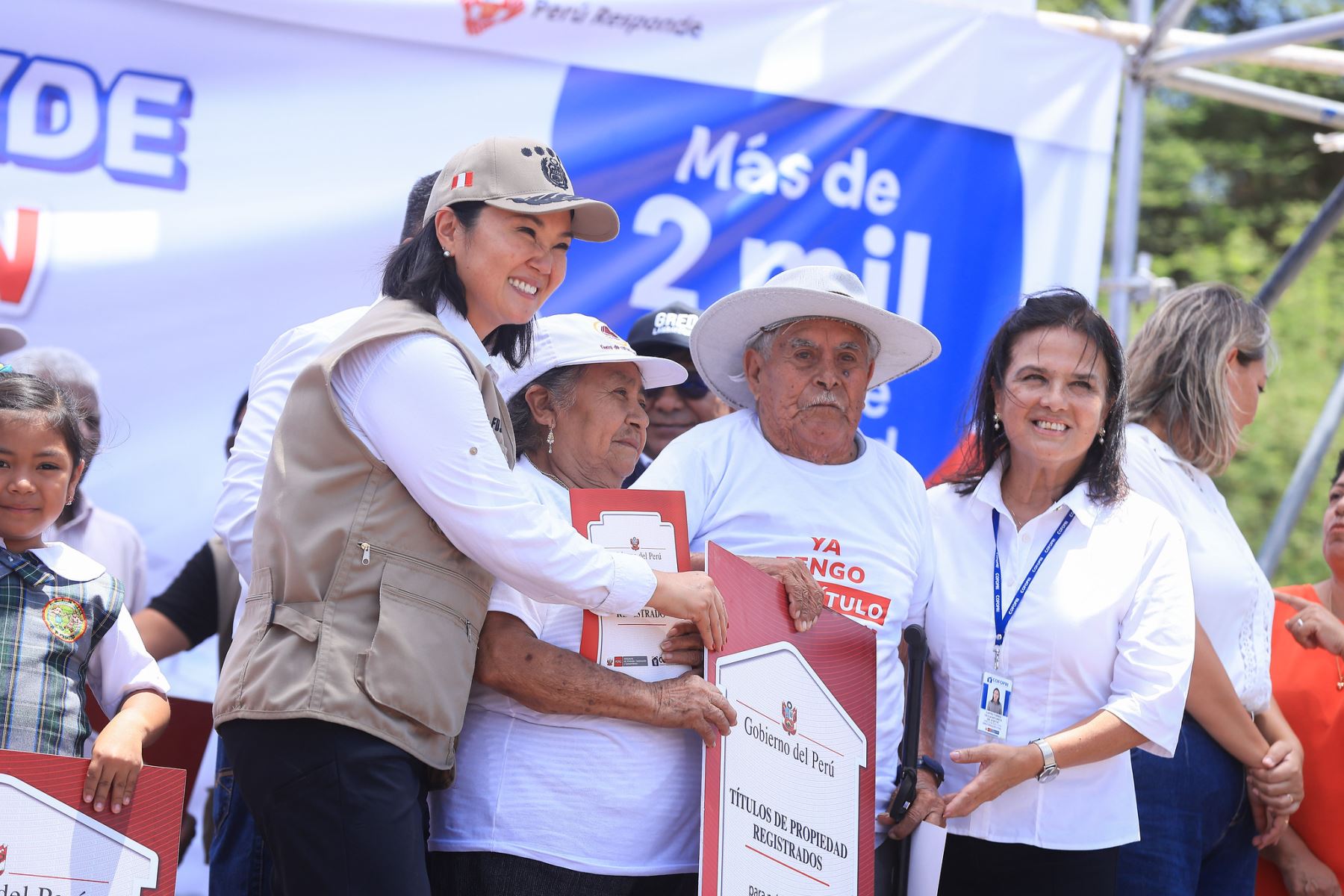 Presidente Fujimori lideró la entrega de 587 títulos de propiedad en el centro poblado Capote, región Lambayeque. Foto: ANDINA/Prensa Presidencia
