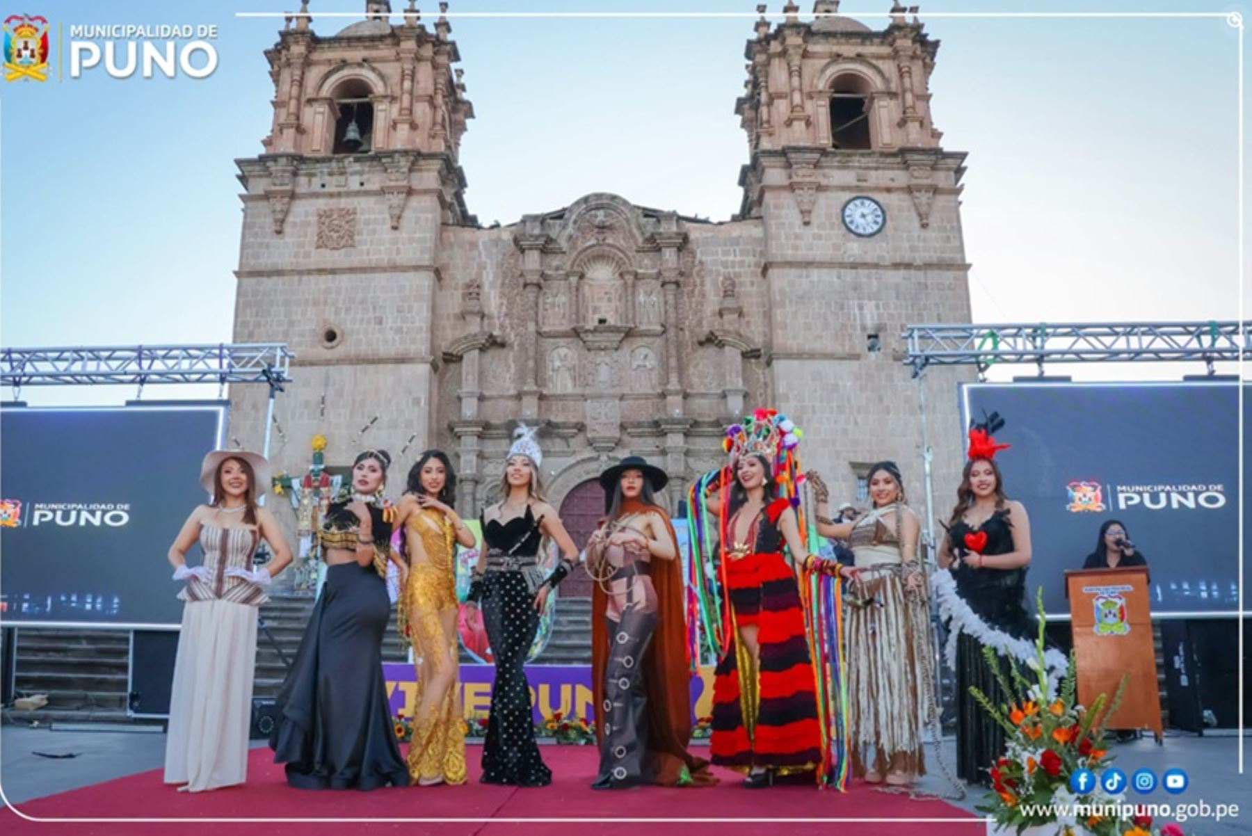 Aniversario de Puno: ocho candidatas compiten por la corona de Señorita Puno 2026