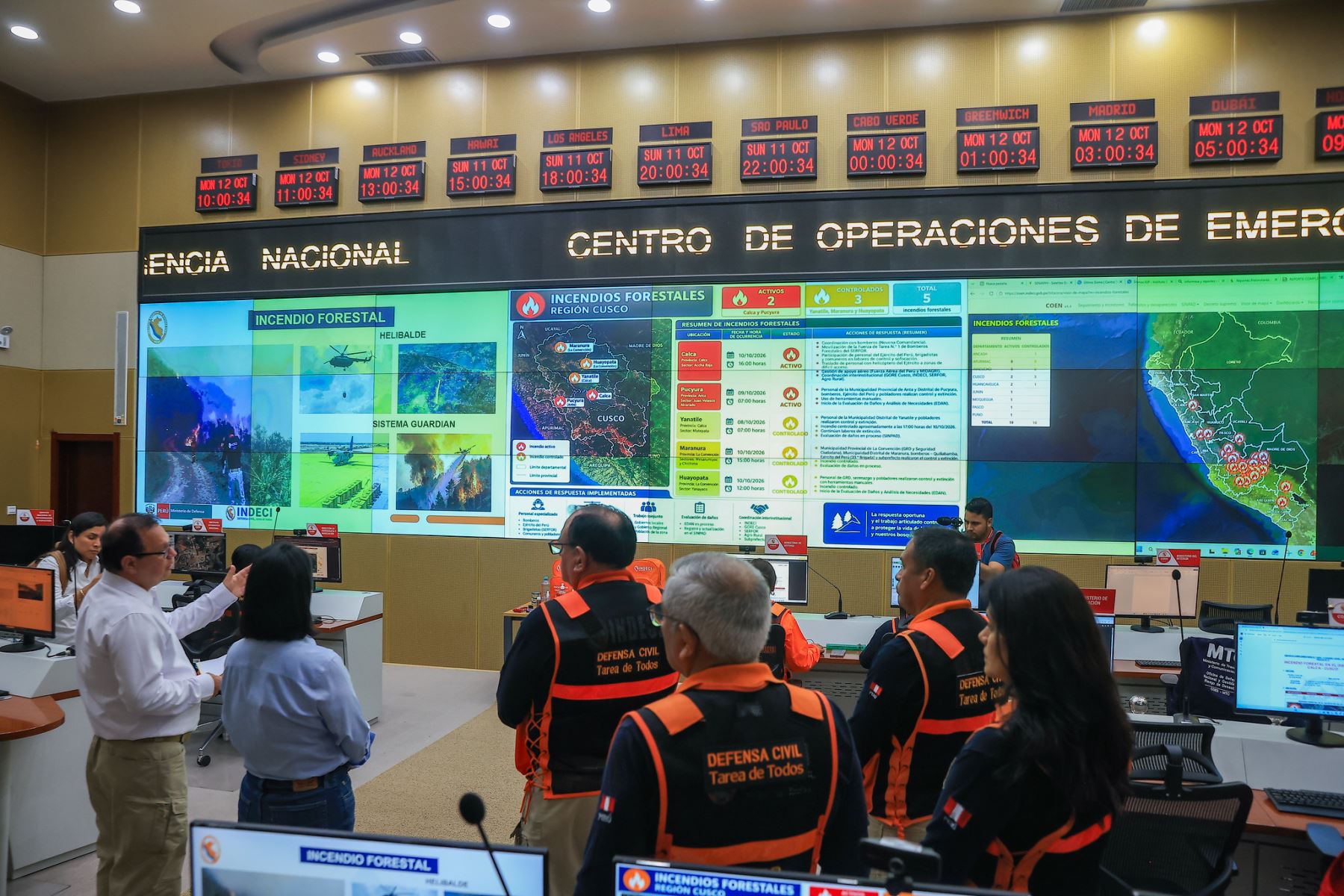 Presidenta Keiko Fujimori supervisó acciones del Gobierno para combatir incendios forestales en regiones afectadas del país. Foto: ANDINA/Prensa Presidencia