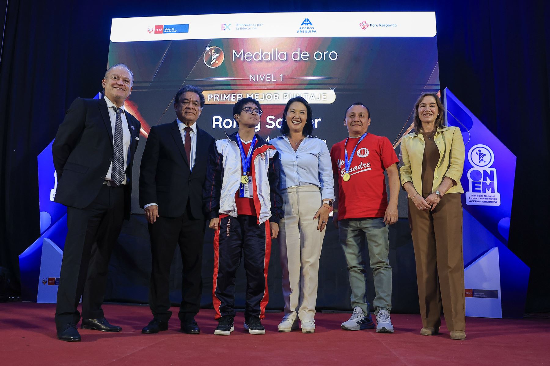 Mandataria participó en la ceremonia de premiación y clausura de la XXII Olimpiada Nacional de Matemáticas. Foto: ANDINA/Prensa Presidencia