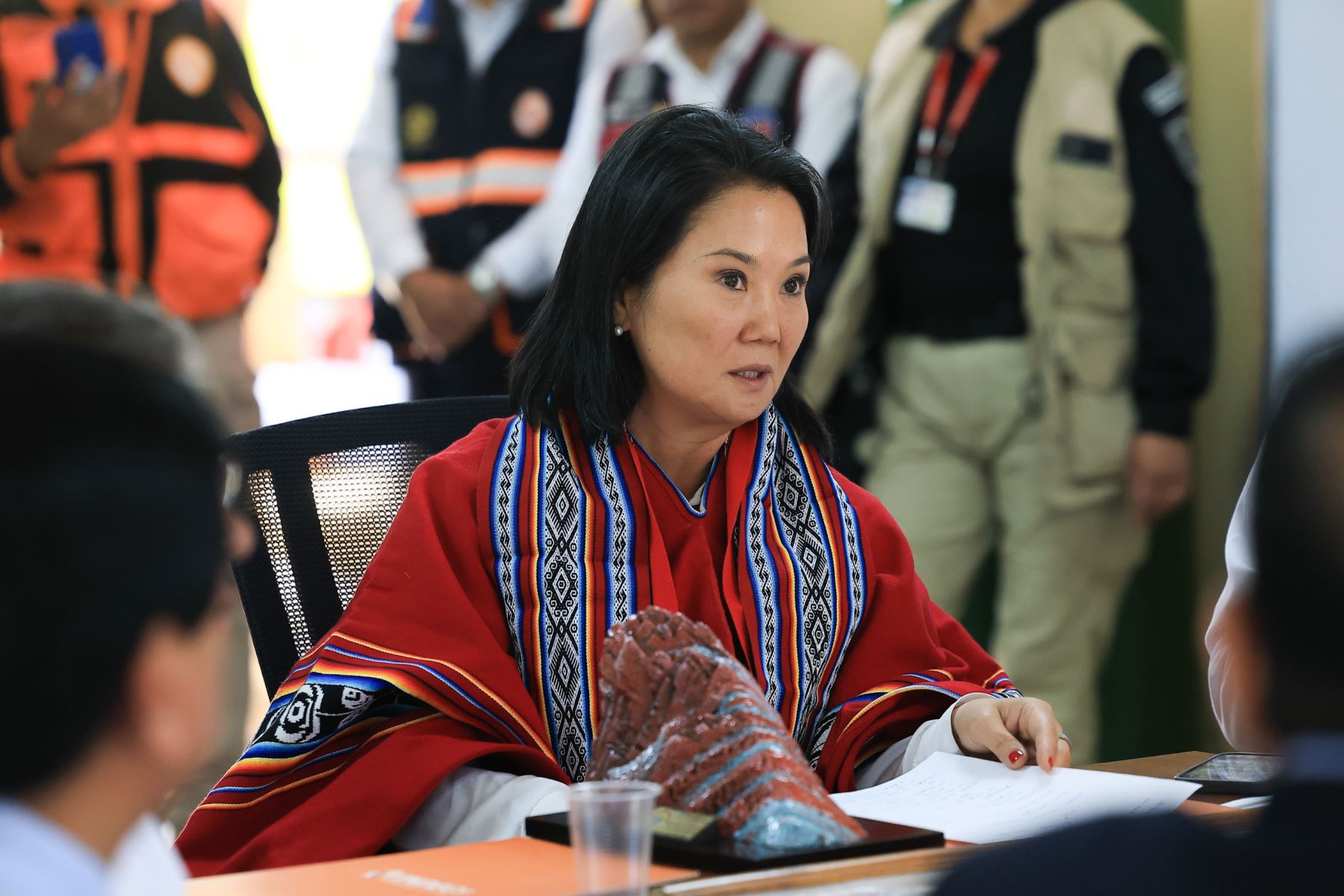 En Cusco, Presidenta Fujimori se reunió con gobernador regional y autoridades regionales y locales.
 Foto: ANDINA/Prensa Presidencia