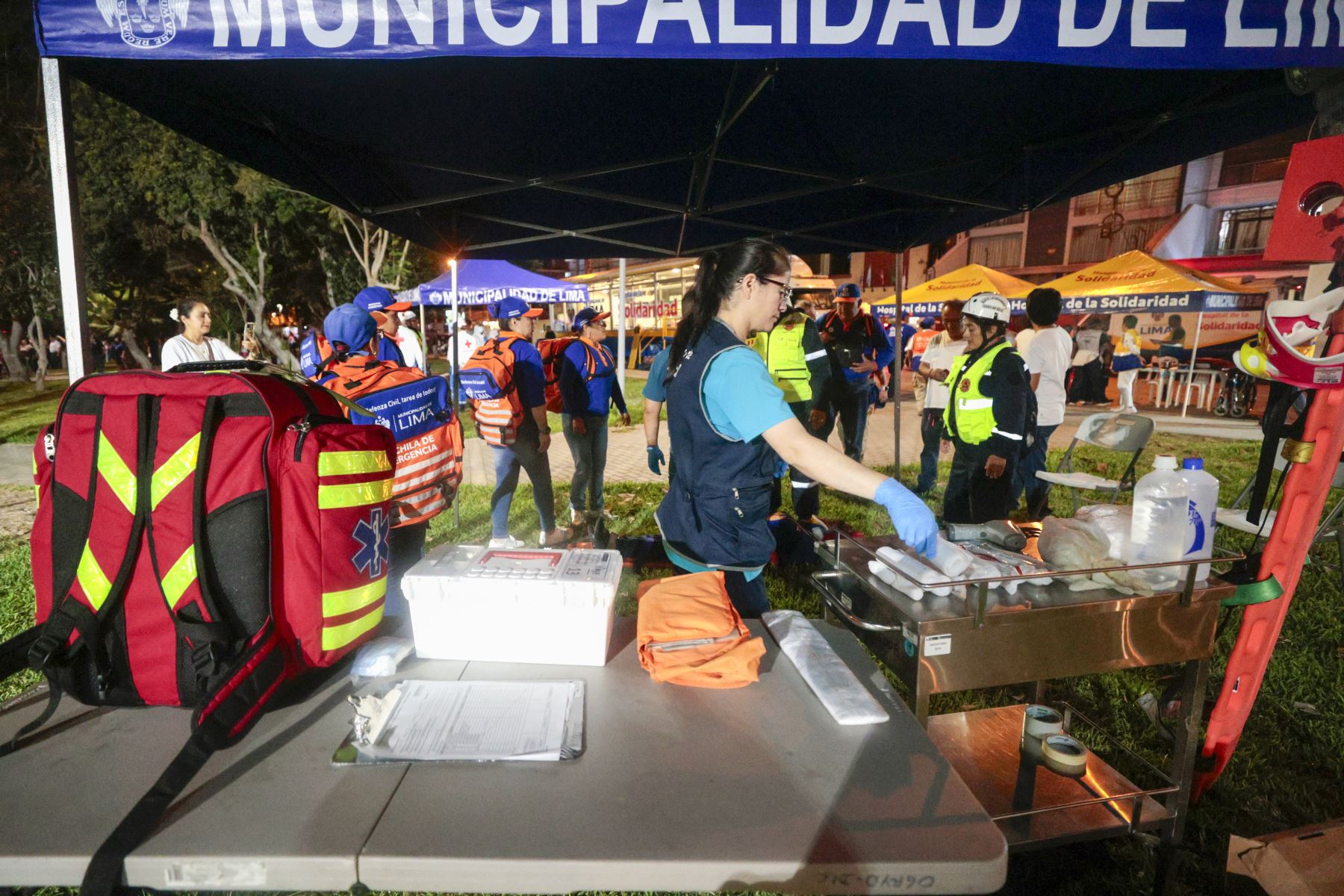 Las acciones de evacuación formaron parte del III Simulacro Nacional Multipeligro 2026, ejercicio que buscó reforzar los protocolos de seguridad y promover una adecuada respuesta de la población ante un sismo de gran magnitud. Foto: ANDINA/Vidal Tarqui