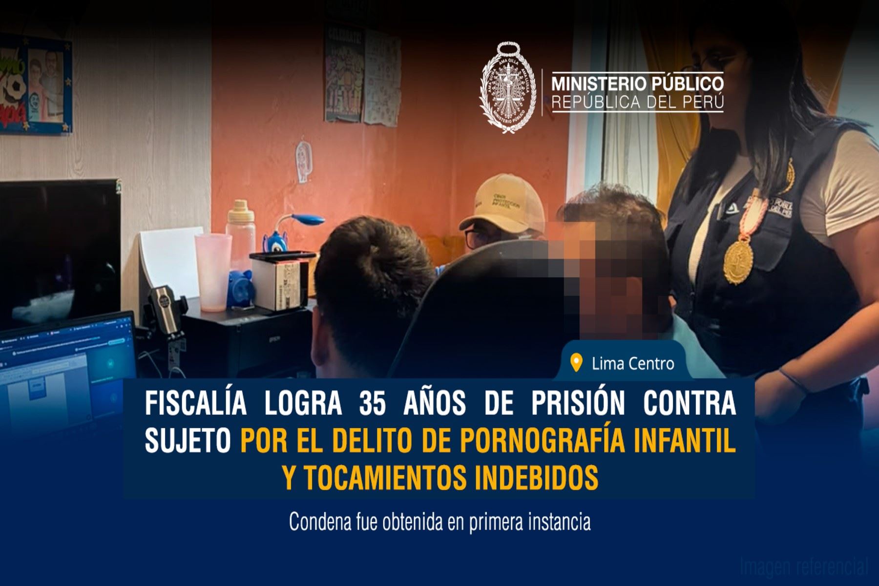 Condenan a 35 años de cárcel a sujeto por pornografía infantil y tocamientos indebidos