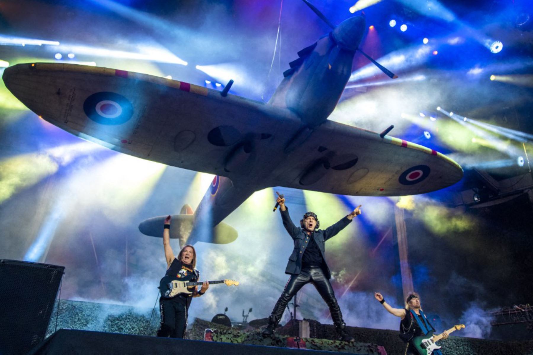 La banda inglesa de heavy metal Iron Maiden actúa durante el Sweden Rock Festival en Norje, a las afueras de Sölvesborg, en el sur de Suecia, el 7 de junio de 2018. Foto: AFP