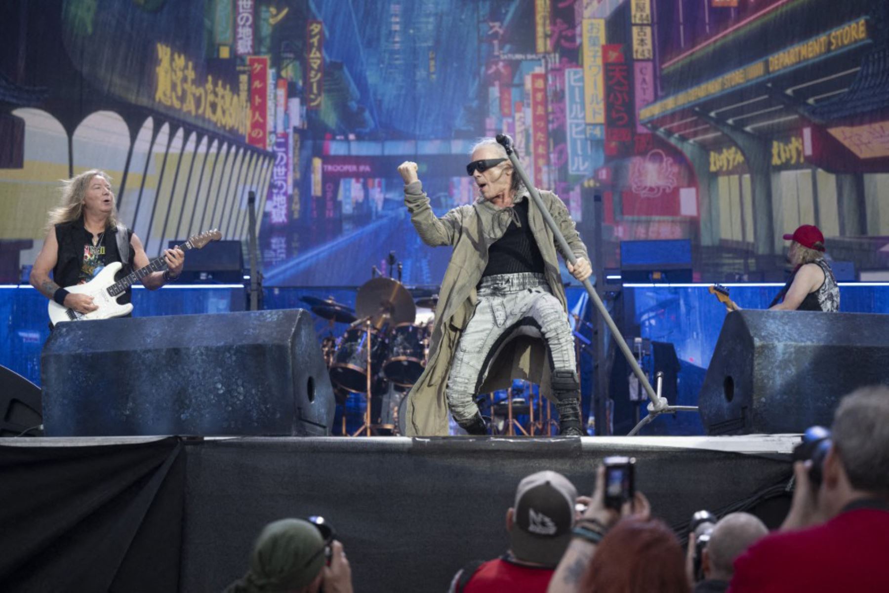 Iron Maiden con Bruce Dickinson en el Festival de Rock de Suecia 2023. Foto: AFP