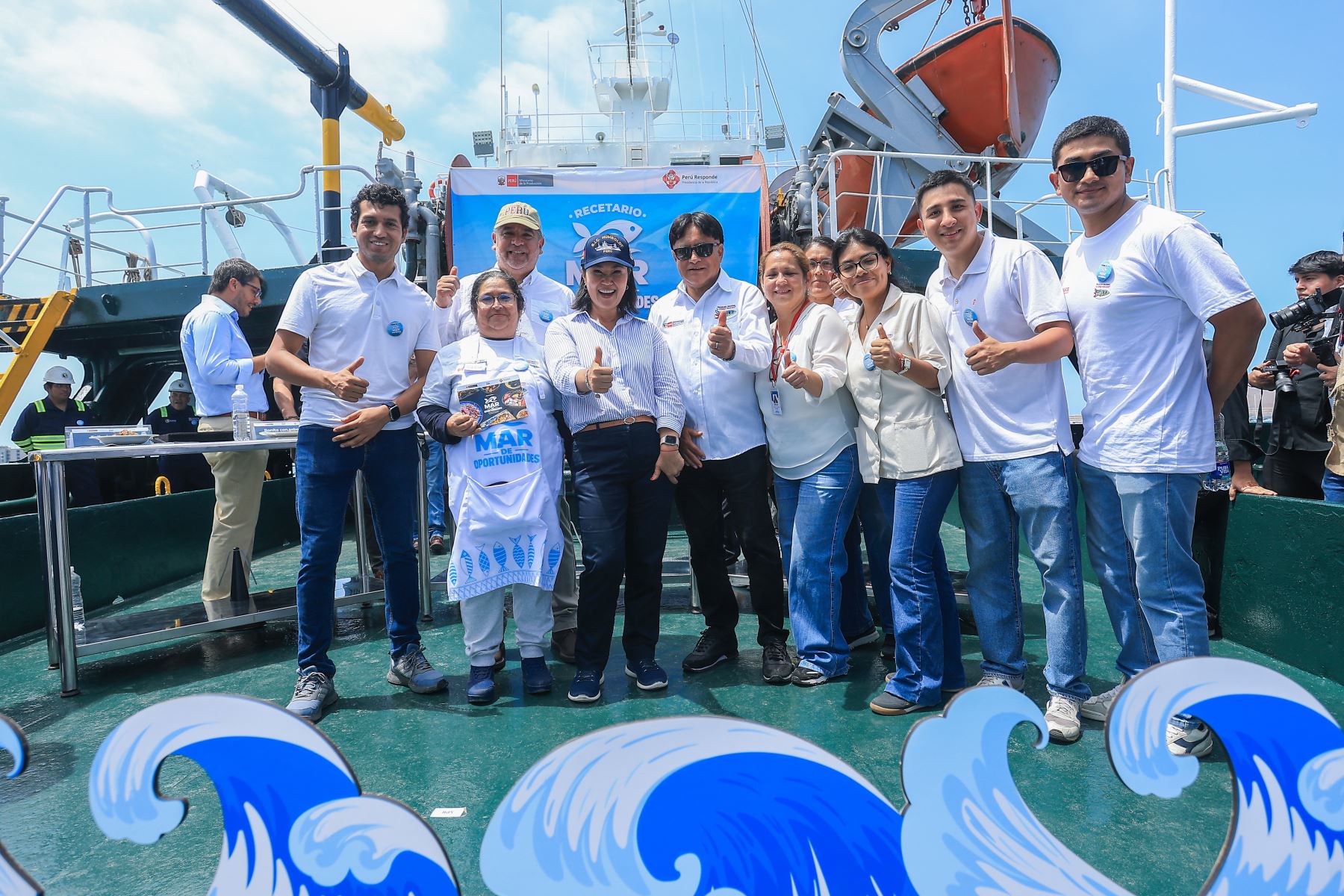 Presidenta Fujimori participó en lanzamiento del recetario “Mar de Oportunidades”, para impulsar el consumo de nuevos recursos pesqueros. 
Foto: ANDINA/ Prensa Presidencia