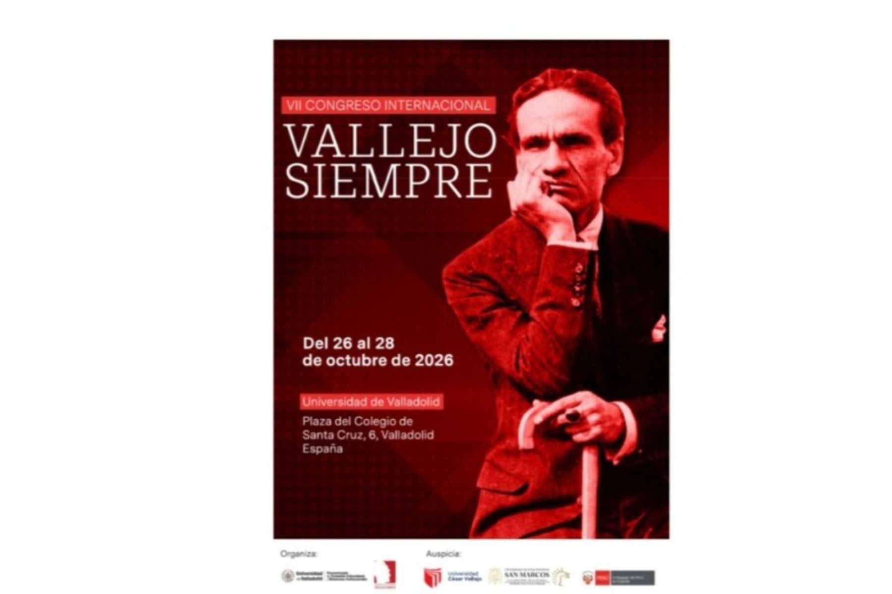 Valladolid será capital mundial del VII Congreso Internacional "Vallejo Siempre" 2026
