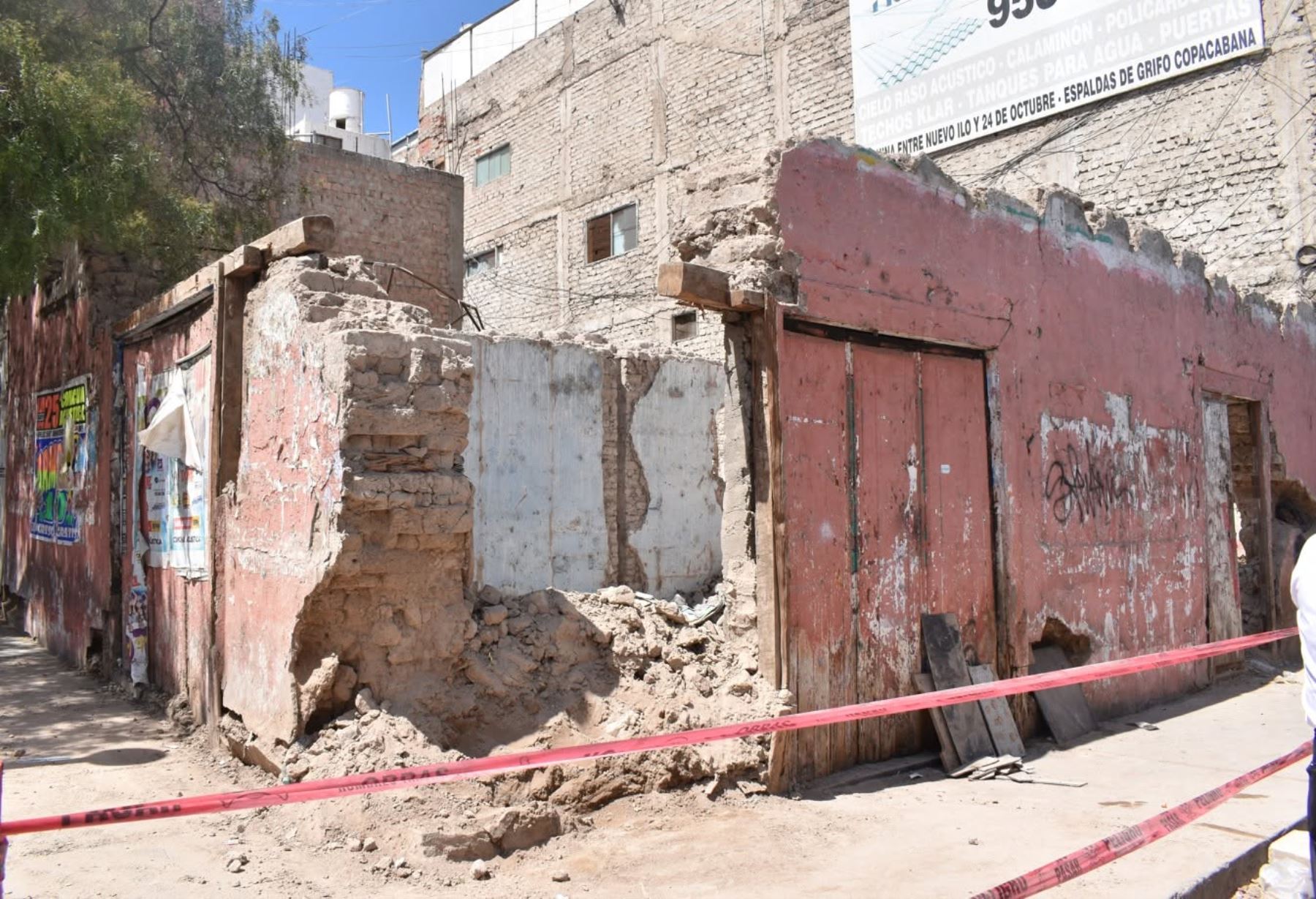 Moquegua: intervienen inmueble en riesgo de colapso en el centro histórico de Ilo